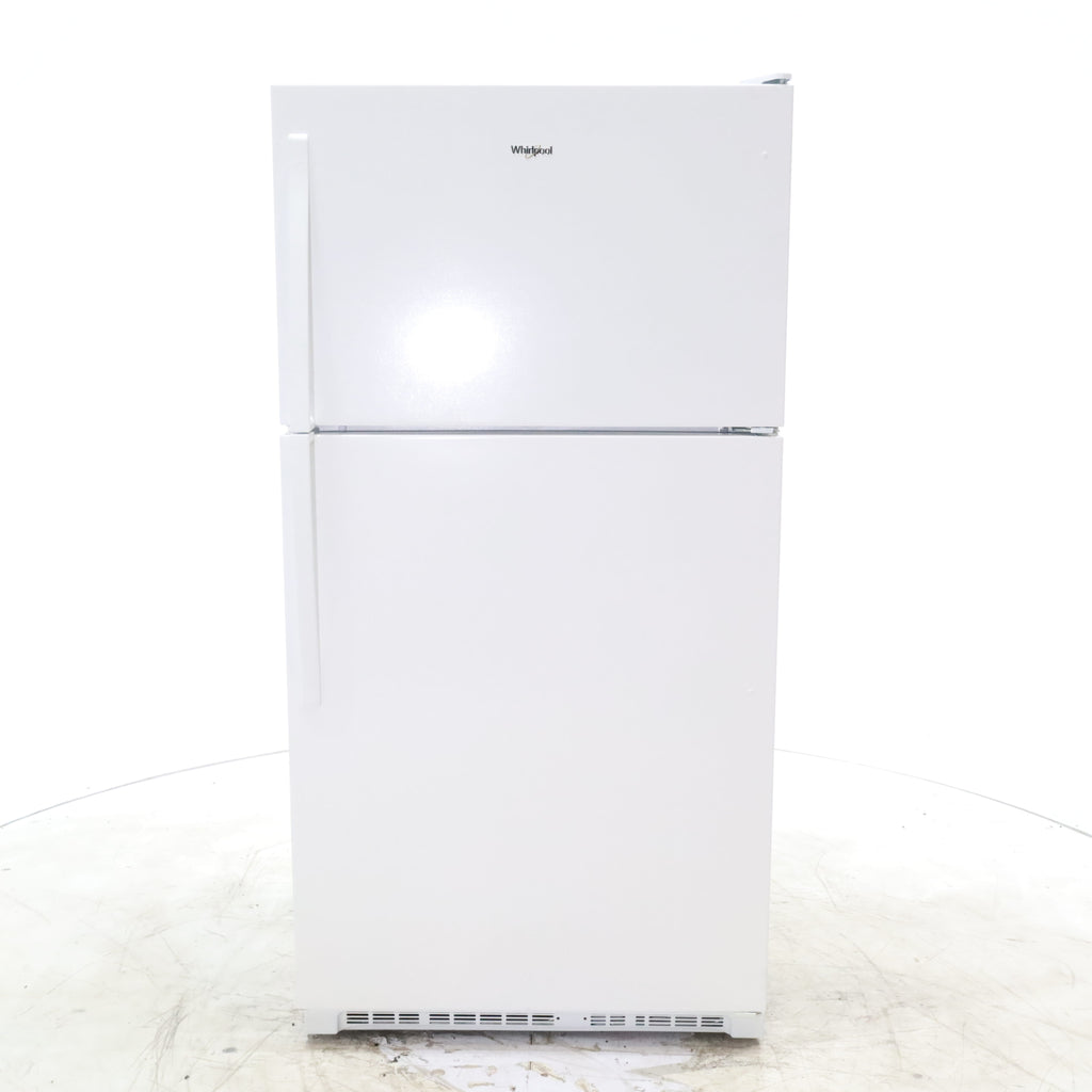 Pictures of 33" Wide Whirlpool Top Freezer 20.5 cu ft Refrigerator with Ice Maker and Frameless Glass Shelves and Flexi-Slide Bin - Scratch & Dent - Minor - Neu Appliance Outlet - Discount Appliance Outlet in Austin, Tx