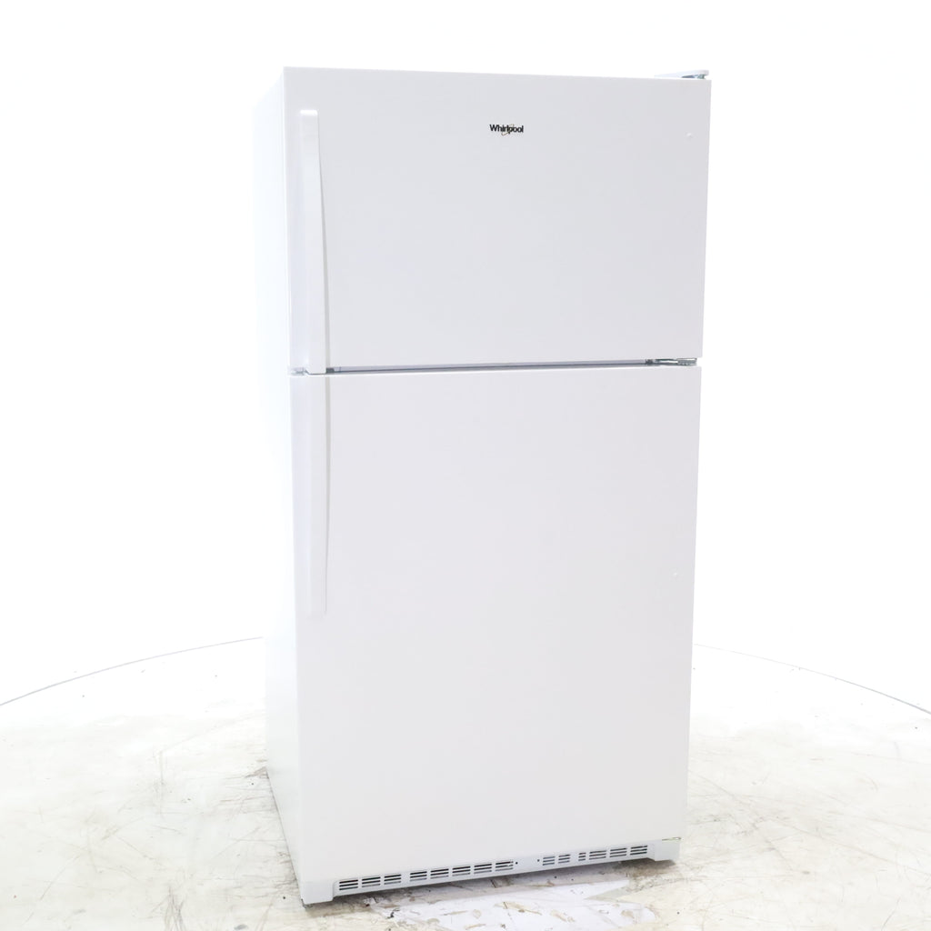 Pictures of 33" Wide Whirlpool Top Freezer 20.5 cu ft Refrigerator with Ice Maker and Frameless Glass Shelves and Flexi-Slide Bin - Scratch & Dent - Minor - Neu Appliance Outlet - Discount Appliance Outlet in Austin, Tx