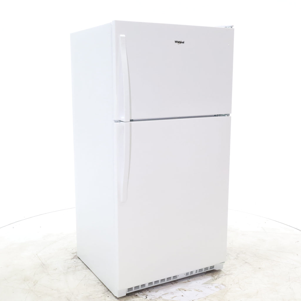 Pictures of 33" Wide Whirlpool Top Freezer 20.5 cu ft Refrigerator with Ice Maker and Frameless Glass Shelves and Flexi-Slide Bin - Scratch & Dent - Minor - Neu Appliance Outlet - Discount Appliance Outlet in Austin, Tx