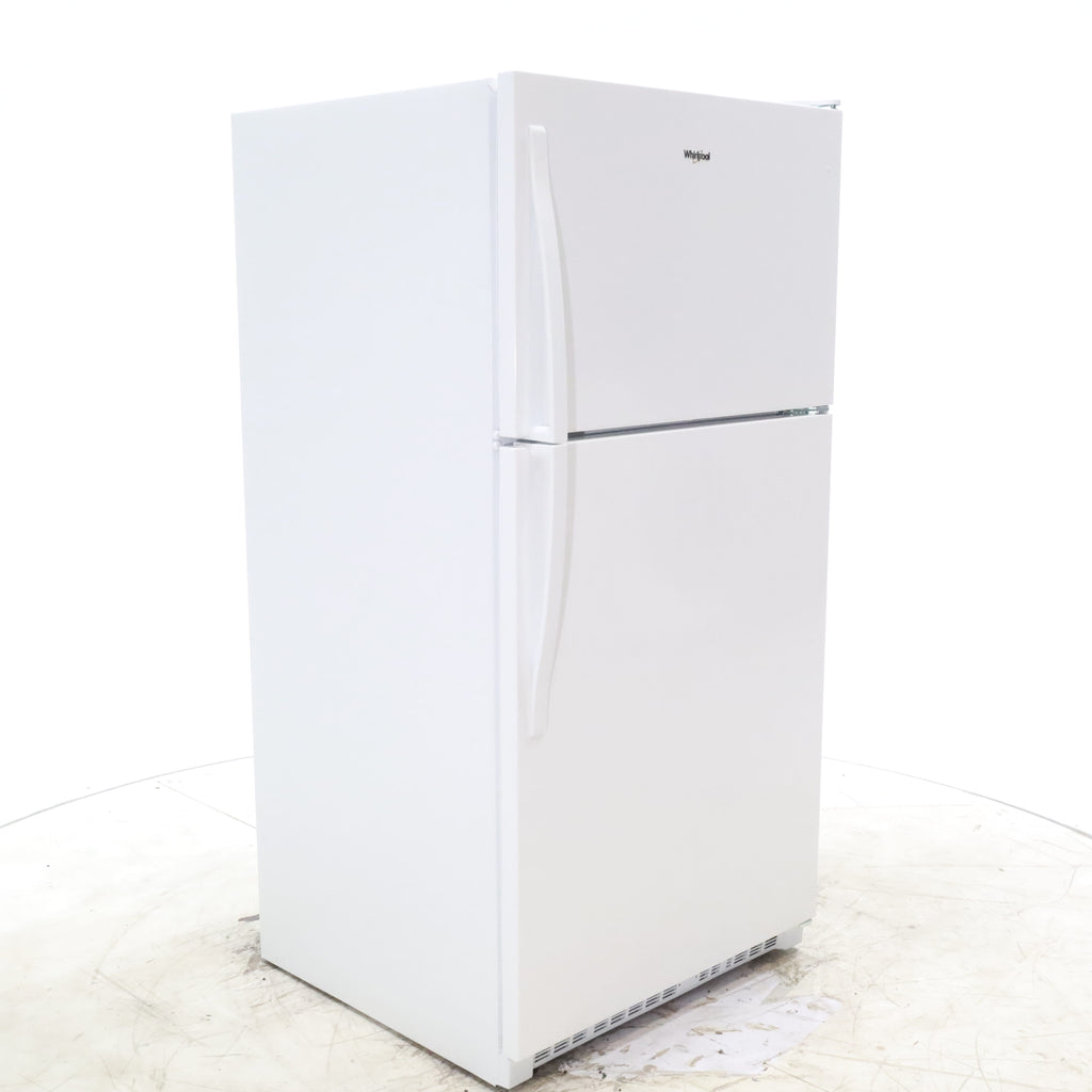 Pictures of 33" Wide Whirlpool Top Freezer 20.5 cu ft Refrigerator with Ice Maker and Frameless Glass Shelves and Flexi-Slide Bin - Scratch & Dent - Minor - Neu Appliance Outlet - Discount Appliance Outlet in Austin, Tx