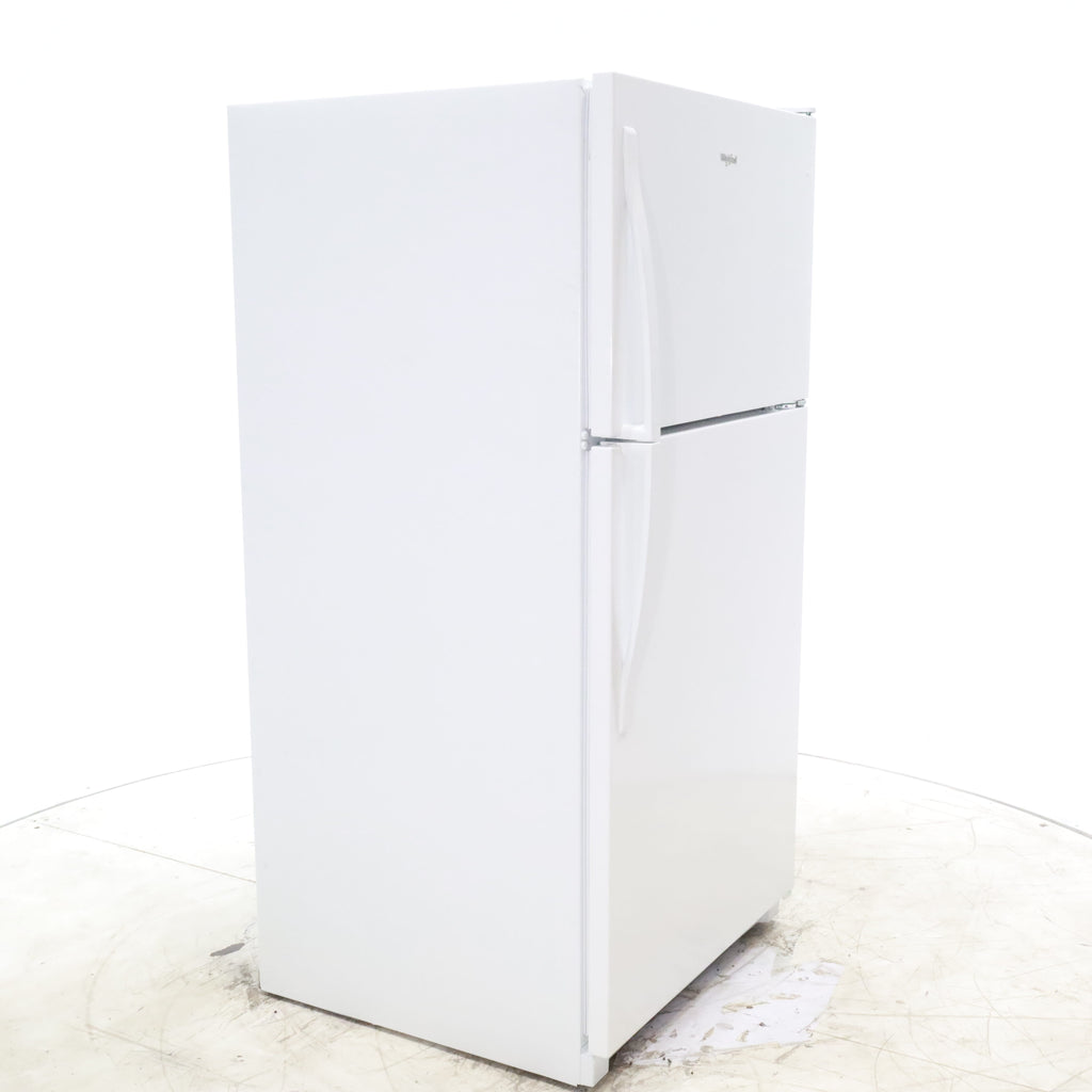 Pictures of 33" Wide Whirlpool Top Freezer 20.5 cu ft Refrigerator with Ice Maker and Frameless Glass Shelves and Flexi-Slide Bin - Scratch & Dent - Minor - Neu Appliance Outlet - Discount Appliance Outlet in Austin, Tx