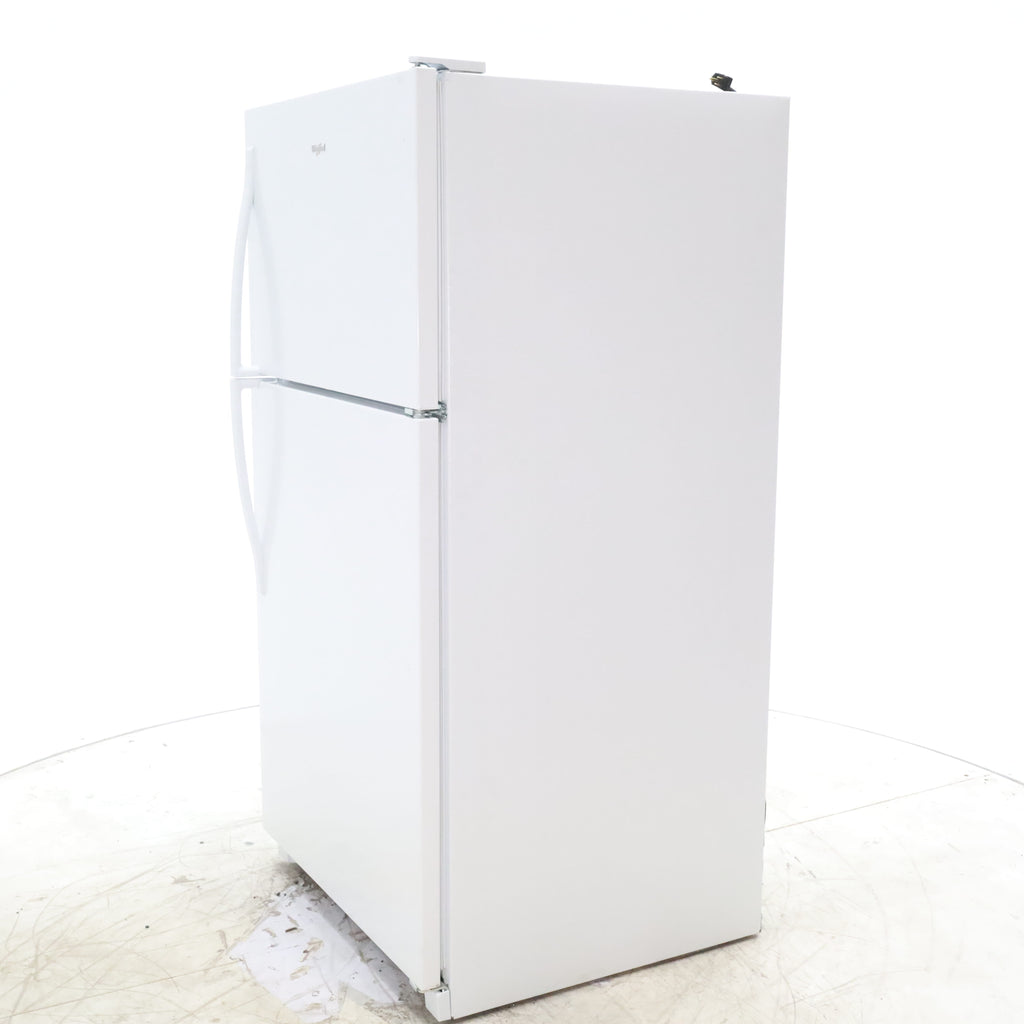 Pictures of 33" Wide Whirlpool Top Freezer 20.5 cu ft Refrigerator with Ice Maker and Frameless Glass Shelves and Flexi-Slide Bin - Scratch & Dent - Minor - Neu Appliance Outlet - Discount Appliance Outlet in Austin, Tx