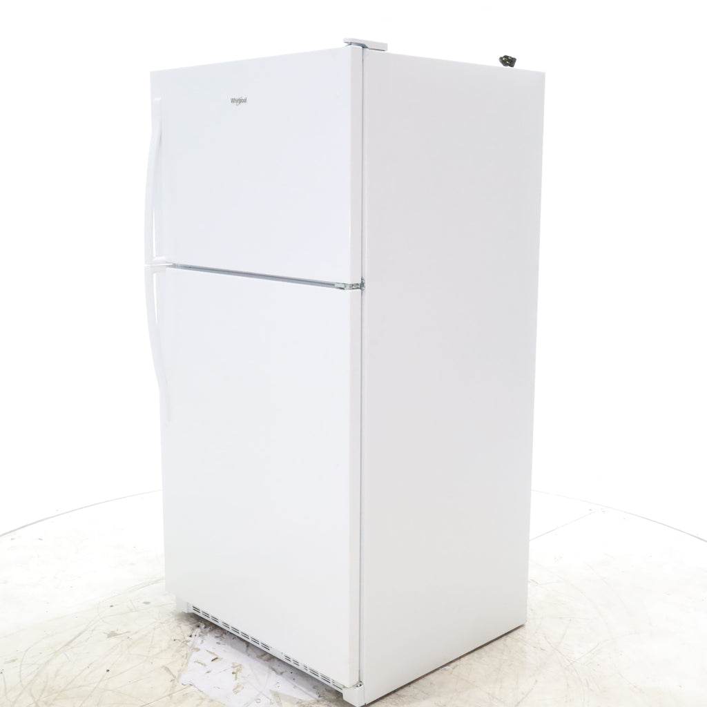 Pictures of 33" Wide Whirlpool Top Freezer 20.5 cu ft Refrigerator with Ice Maker and Frameless Glass Shelves and Flexi-Slide Bin - Scratch & Dent - Minor - Neu Appliance Outlet - Discount Appliance Outlet in Austin, Tx