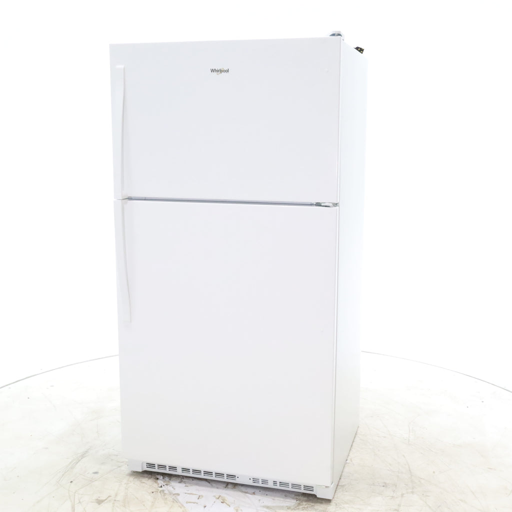 Pictures of 33" Wide Whirlpool Top Freezer 20.5 cu ft Refrigerator with Ice Maker and Frameless Glass Shelves and Flexi-Slide Bin - Scratch & Dent - Minor - Neu Appliance Outlet - Discount Appliance Outlet in Austin, Tx