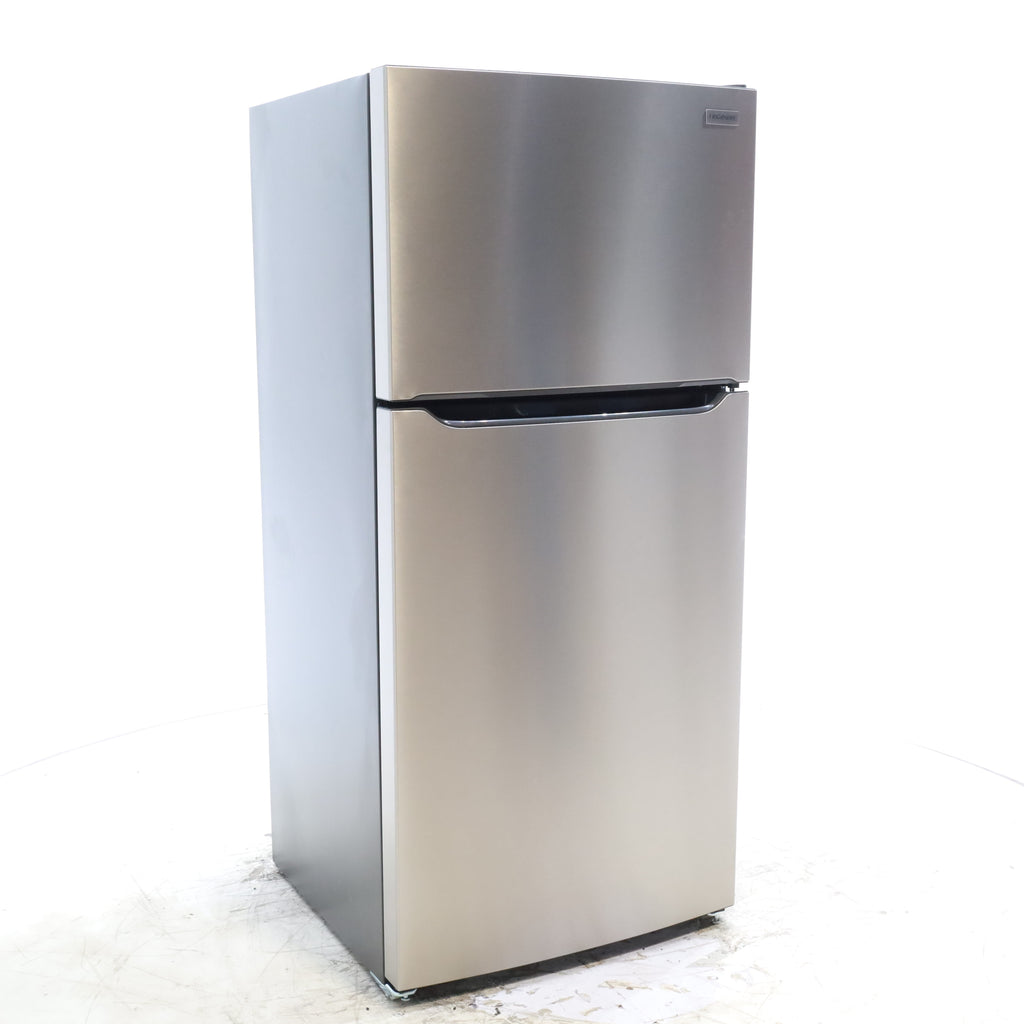 Pictures of 30" Wide Easy Care Stainless Steel Frigidaire 18.3 cu. ft. Top Freezer Bottom Refrigerator with EvenTemp Cooling System - Scratch and Dent - Moderate - Neu Appliance Outlet - Discount Appliance Outlet in Austin, Tx