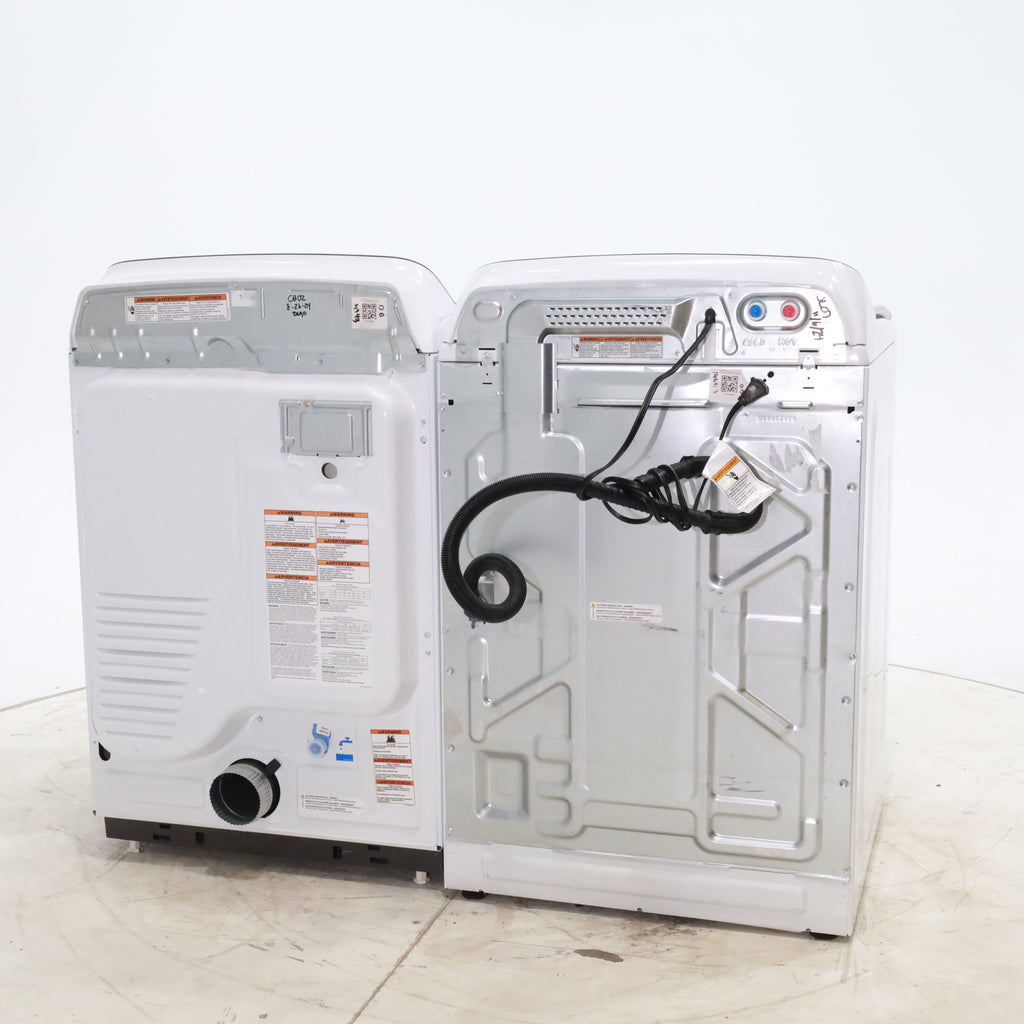 Pictures of Maytag ENERGY STAR 5.2 cu. ft. Top Load Agitator Washing Machine with Extra Power Button and ENERGY STAR Maytag Smart Capable 7.4 cu. ft. Electric Steam Dryer with Extra Power Button - Open Box - Neu Appliance Outlet - Discount Appliance Outlet in Austin, Tx