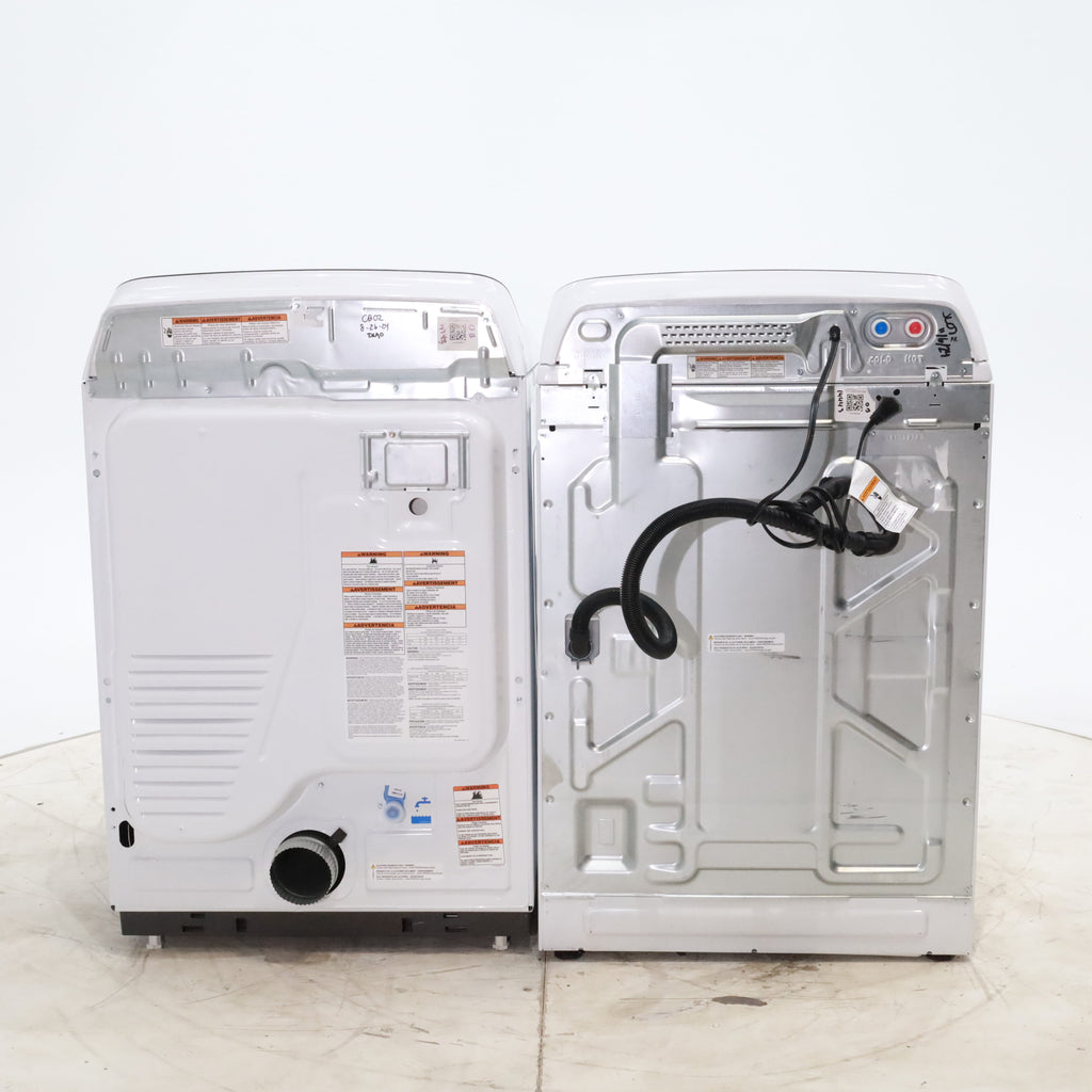 Pictures of Maytag ENERGY STAR 5.2 cu. ft. Top Load Agitator Washing Machine with Extra Power Button and ENERGY STAR Maytag Smart Capable 7.4 cu. ft. Electric Steam Dryer with Extra Power Button - Open Box - Neu Appliance Outlet - Discount Appliance Outlet in Austin, Tx