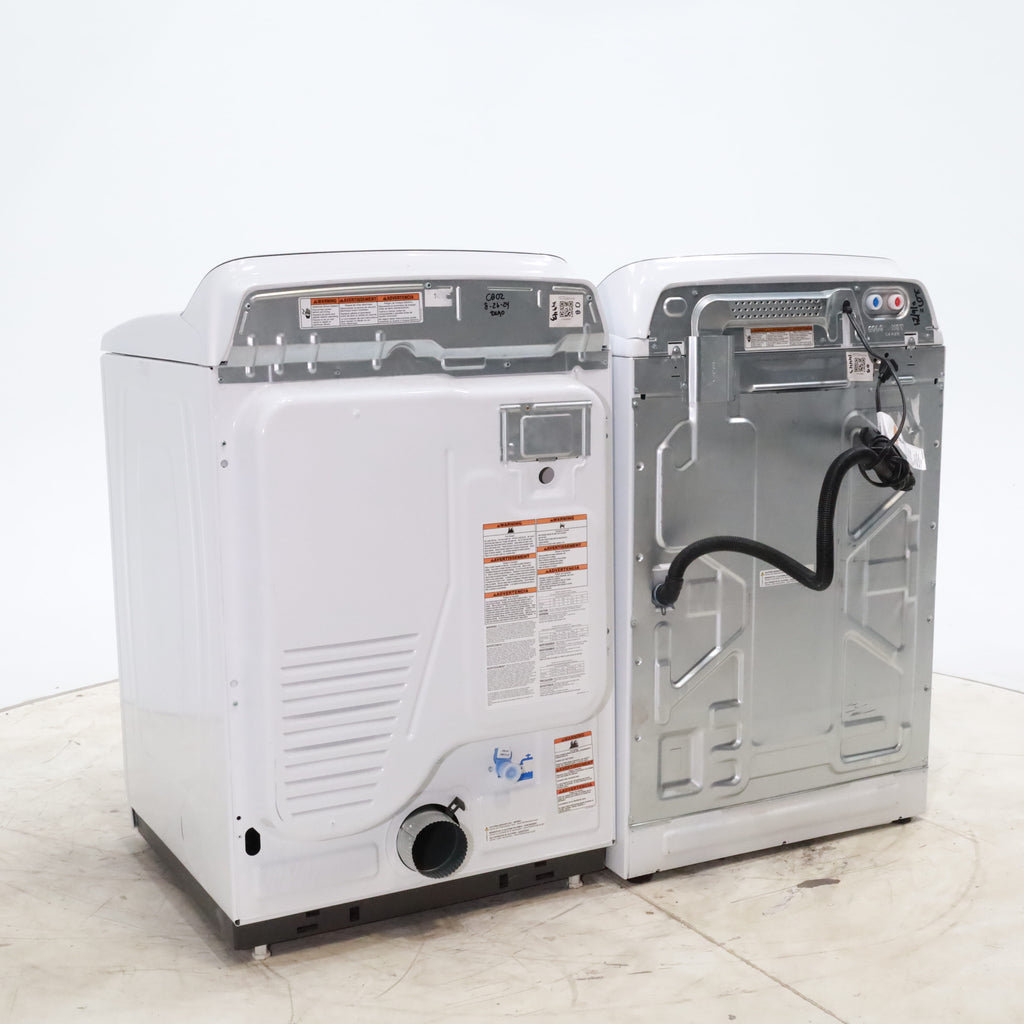 Pictures of Maytag ENERGY STAR 5.2 cu. ft. Top Load Agitator Washing Machine with Extra Power Button and ENERGY STAR Maytag Smart Capable 7.4 cu. ft. Electric Steam Dryer with Extra Power Button - Open Box - Neu Appliance Outlet - Discount Appliance Outlet in Austin, Tx
