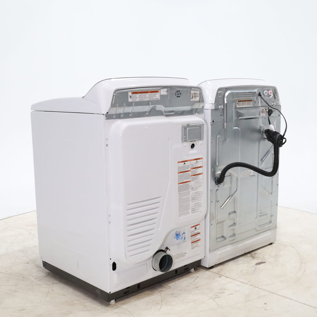 Pictures of Maytag ENERGY STAR 5.2 cu. ft. Top Load Agitator Washing Machine with Extra Power Button and ENERGY STAR Maytag Smart Capable 7.4 cu. ft. Electric Steam Dryer with Extra Power Button - Open Box - Neu Appliance Outlet - Discount Appliance Outlet in Austin, Tx