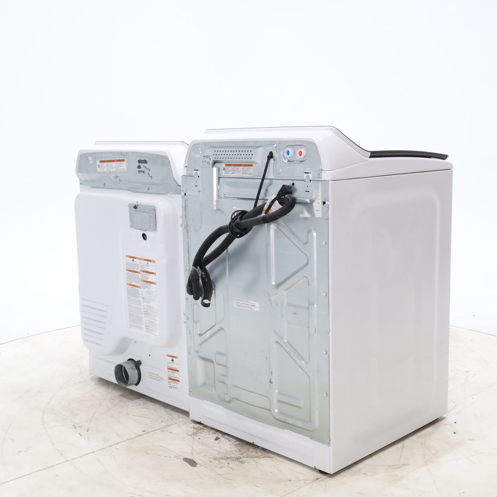 Pictures of ENERGY STAR Whirlpool 5.2 - 5.3 cu. ft. Smart Top Load Washing Machine with 2 in 1 Removable Agitator and Whirlpool 7.4 cu. ft. Electric Dryer with AccuDry Sensor and Wrinkle Shield  - Scratch & Dent - Minor - Neu Appliance Outlet - Discount Appliance Outlet in Austin, Tx