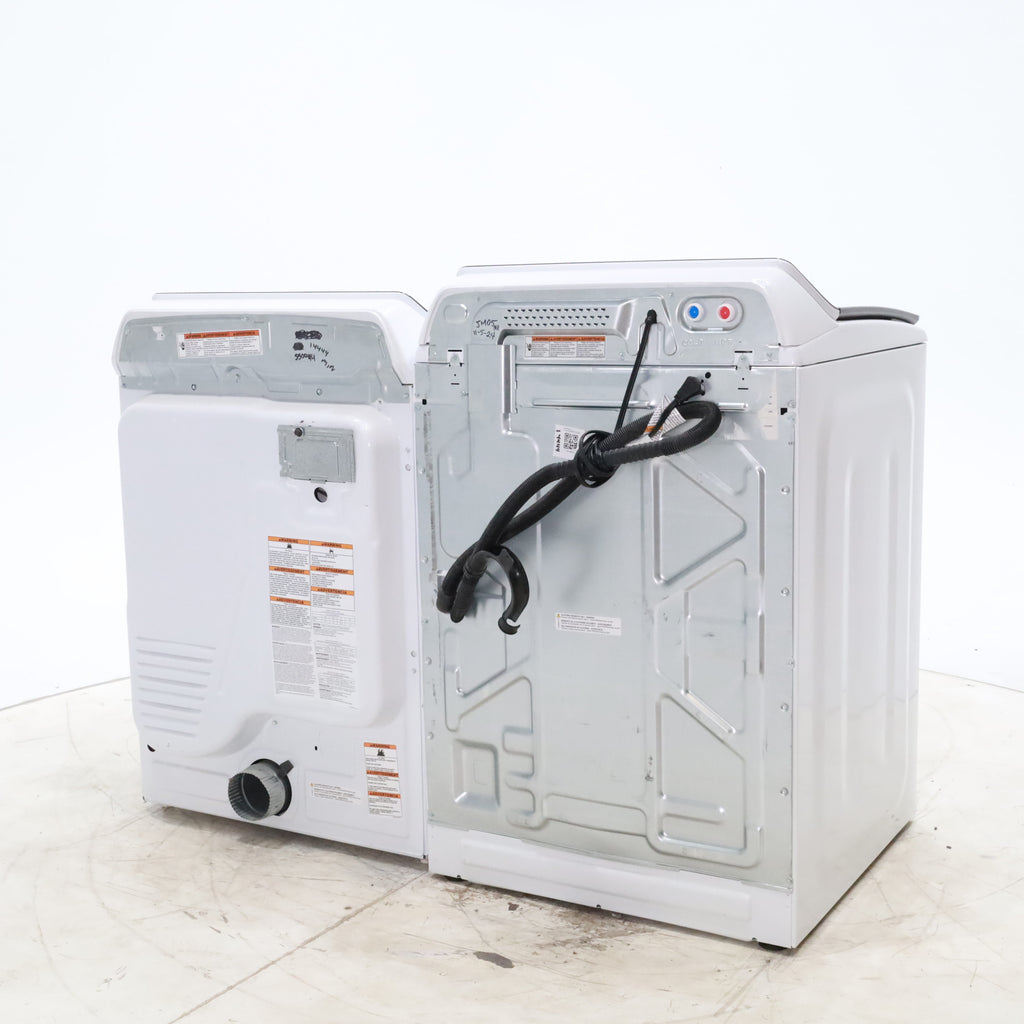 Pictures of ENERGY STAR Whirlpool 5.2 - 5.3 cu. ft. Smart Top Load Washing Machine with 2 in 1 Removable Agitator and Whirlpool 7.4 cu. ft. Electric Dryer with AccuDry Sensor and Wrinkle Shield  - Scratch & Dent - Minor - Neu Appliance Outlet - Discount Appliance Outlet in Austin, Tx