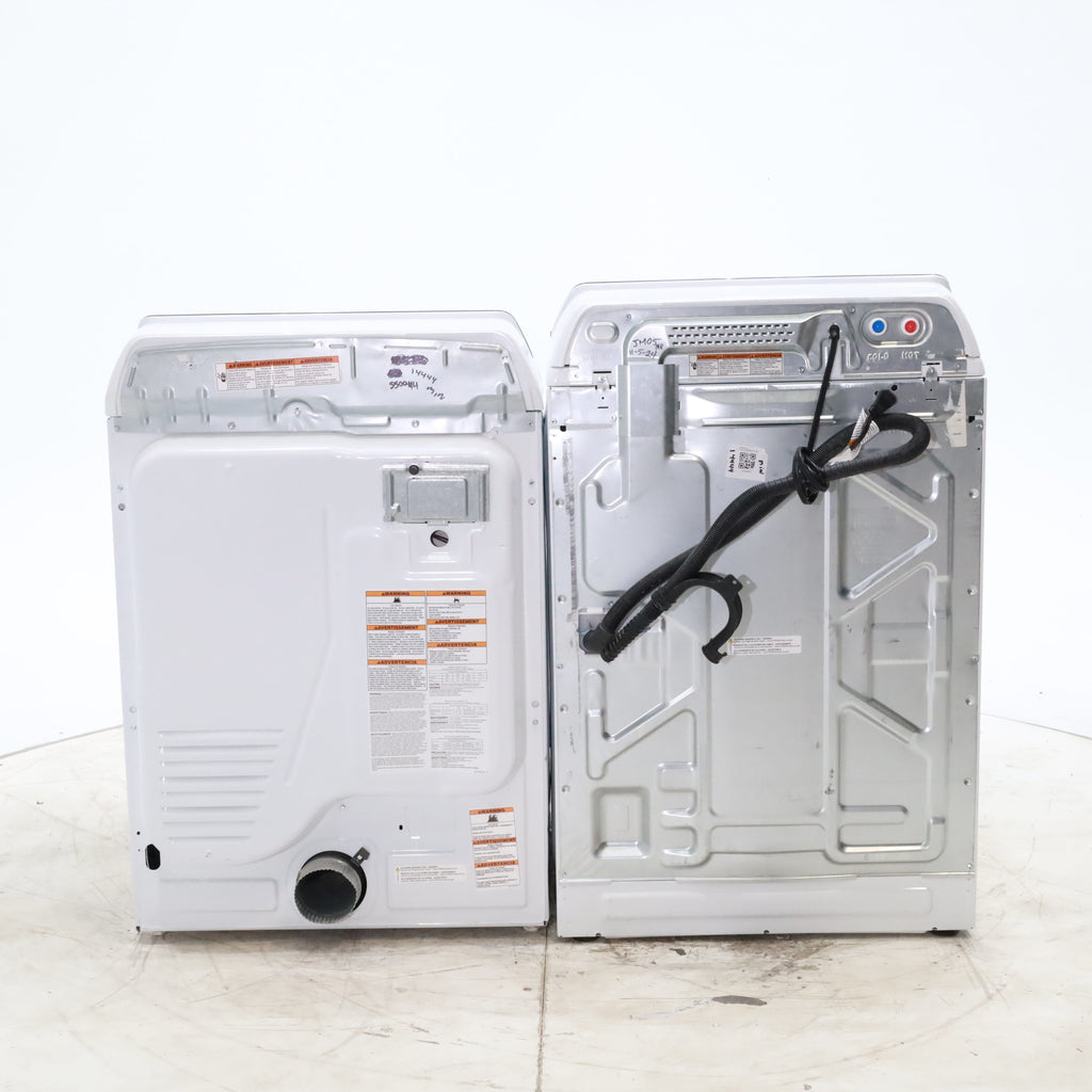 Pictures of ENERGY STAR Whirlpool 5.2 - 5.3 cu. ft. Smart Top Load Washing Machine with 2 in 1 Removable Agitator and Whirlpool 7.4 cu. ft. Electric Dryer with AccuDry Sensor and Wrinkle Shield  - Scratch & Dent - Minor - Neu Appliance Outlet - Discount Appliance Outlet in Austin, Tx