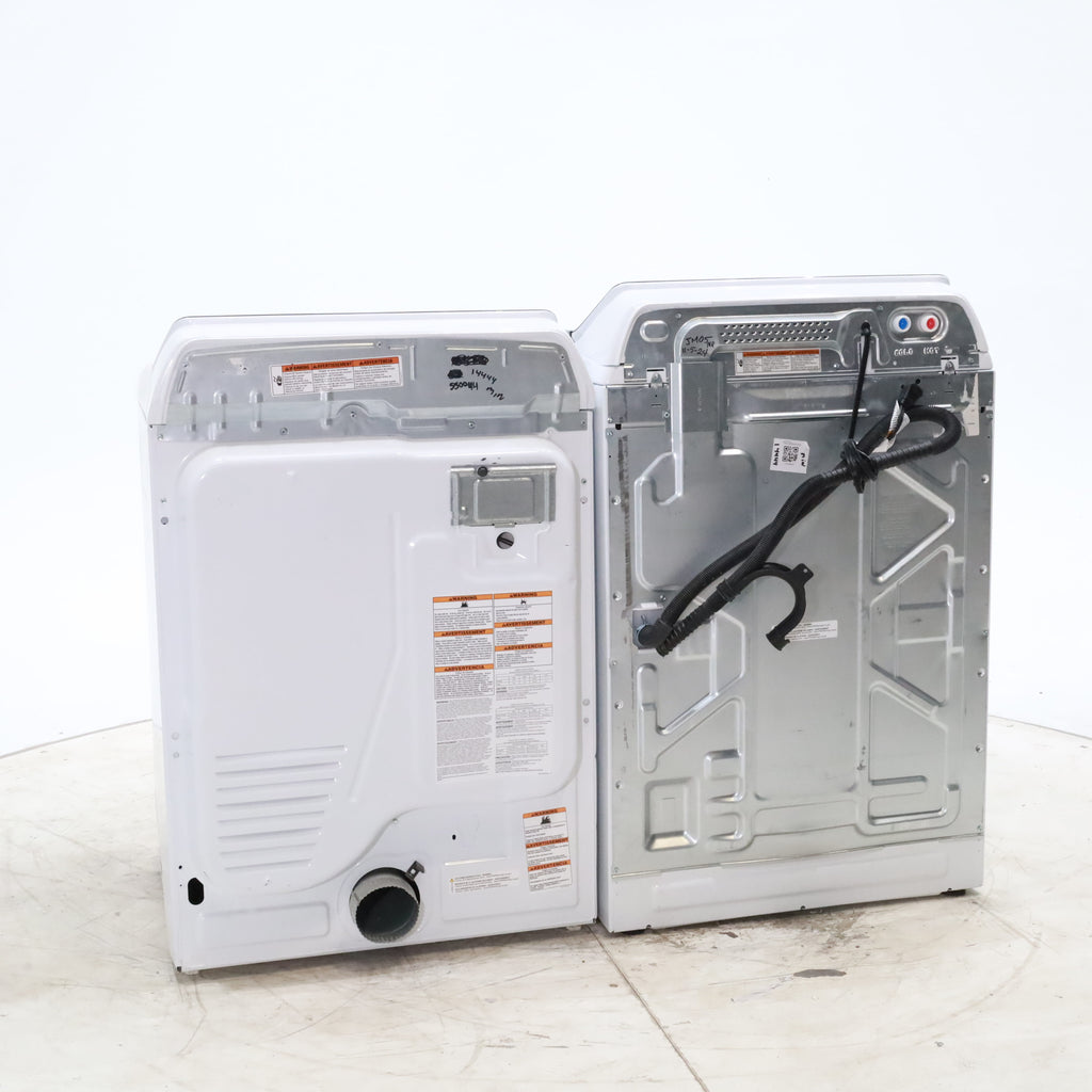 Pictures of ENERGY STAR Whirlpool 5.2 - 5.3 cu. ft. Smart Top Load Washing Machine with 2 in 1 Removable Agitator and Whirlpool 7.4 cu. ft. Electric Dryer with AccuDry Sensor and Wrinkle Shield  - Scratch & Dent - Minor - Neu Appliance Outlet - Discount Appliance Outlet in Austin, Tx