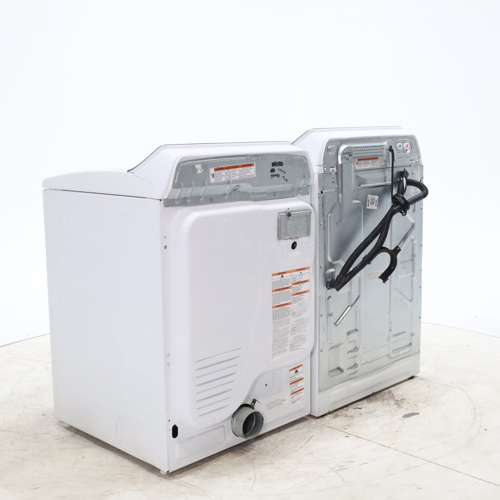 Pictures of ENERGY STAR Whirlpool 5.2 - 5.3 cu. ft. Smart Top Load Washing Machine with 2 in 1 Removable Agitator and Whirlpool 7.4 cu. ft. Electric Dryer with AccuDry Sensor and Wrinkle Shield  - Scratch & Dent - Minor - Neu Appliance Outlet - Discount Appliance Outlet in Austin, Tx