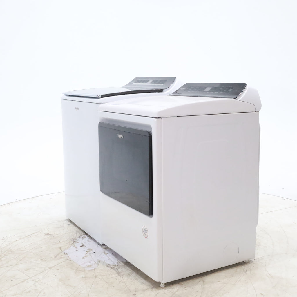 Pictures of ENERGY STAR Whirlpool 5.2 - 5.3 cu. ft. Smart Top Load Washing Machine with 2 in 1 Removable Agitator and Whirlpool 7.4 cu. ft. Electric Dryer with AccuDry Sensor and Wrinkle Shield  - Scratch & Dent - Minor - Neu Appliance Outlet - Discount Appliance Outlet in Austin, Tx