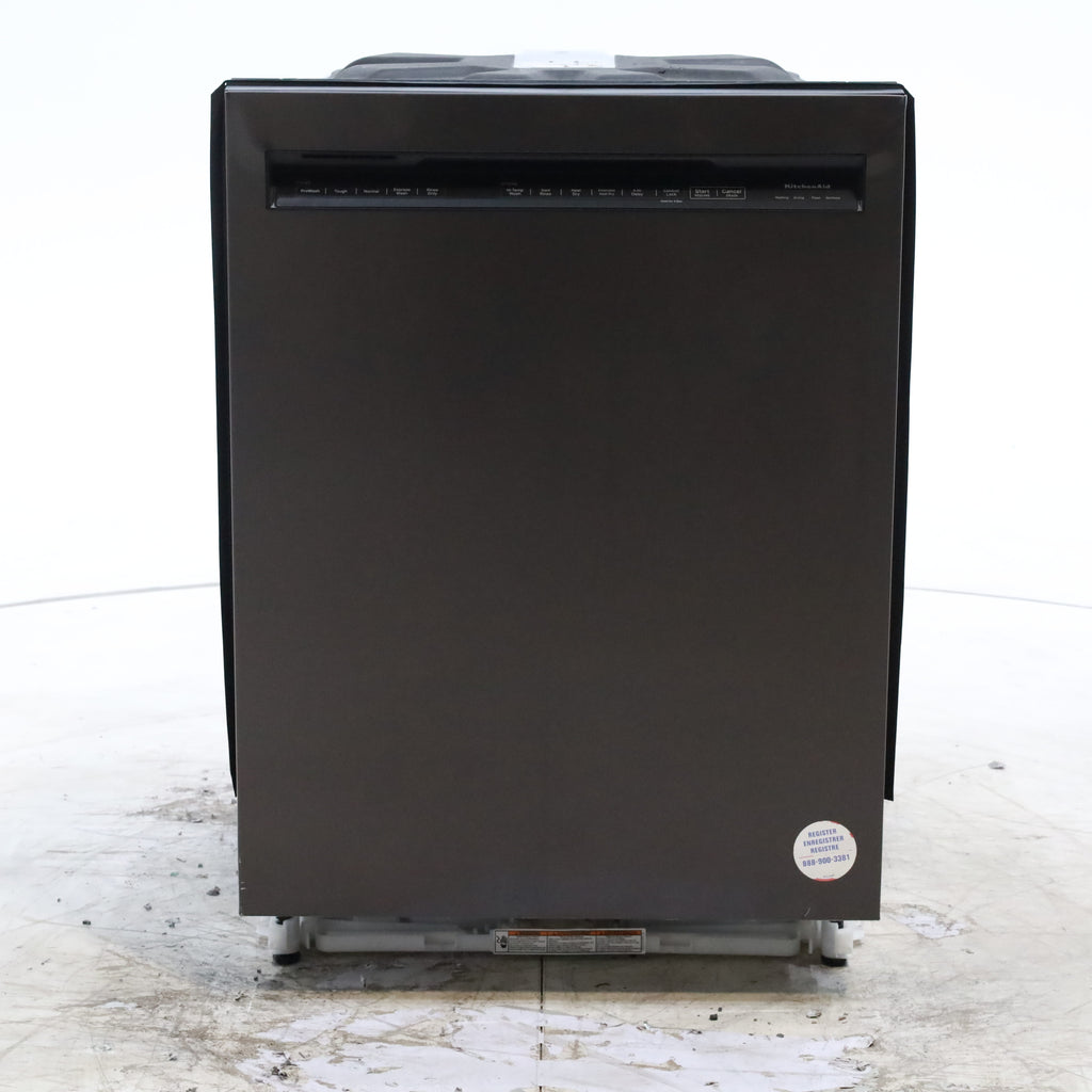 Pictures of 24 in. KitchenAid PrintShield ENERGY STAR Black Stainless Steel with PrintShield™ Finish Built-In Front Control Tall Tub 39 dBA Dishwasher with Stainless Steel Tub - Scratch & Dent - Minor - Neu Appliance Outlet - Discount Appliance Outlet in Austin, Tx