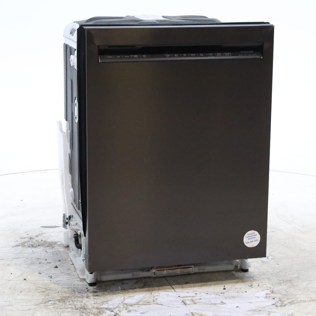 Pictures of 24 in. KitchenAid PrintShield ENERGY STAR Black Stainless Steel with PrintShield™ Finish Built-In Front Control Tall Tub 39 dBA Dishwasher with Stainless Steel Tub - Scratch & Dent - Minor - Neu Appliance Outlet - Discount Appliance Outlet in Austin, Tx