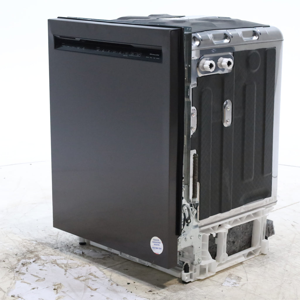 Pictures of 24 in. KitchenAid PrintShield ENERGY STAR Black Stainless Steel with PrintShield™ Finish Built-In Front Control Tall Tub 39 dBA Dishwasher with Stainless Steel Tub - Scratch & Dent - Minor - Neu Appliance Outlet - Discount Appliance Outlet in Austin, Tx