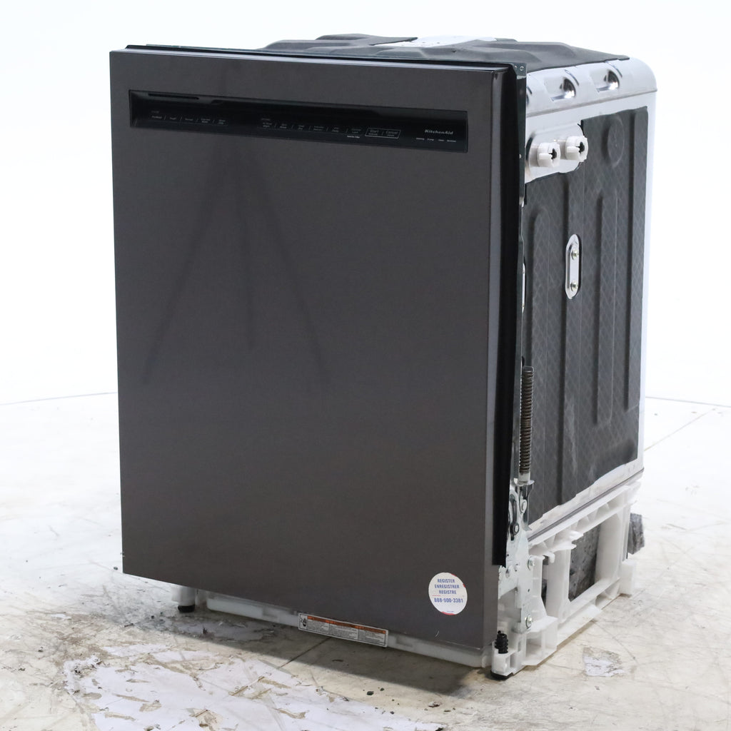 Pictures of 24 in. KitchenAid PrintShield ENERGY STAR Black Stainless Steel with PrintShield™ Finish Built-In Front Control Tall Tub 39 dBA Dishwasher with Stainless Steel Tub - Scratch & Dent - Minor - Neu Appliance Outlet - Discount Appliance Outlet in Austin, Tx