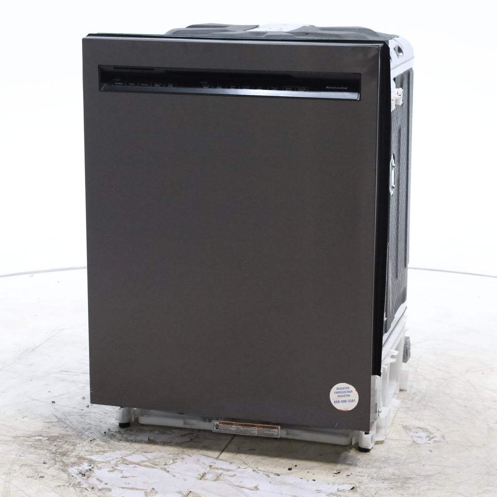 Pictures of 24 in. KitchenAid PrintShield ENERGY STAR Black Stainless Steel with PrintShield™ Finish Built-In Front Control Tall Tub 39 dBA Dishwasher with Stainless Steel Tub - Scratch & Dent - Minor - Neu Appliance Outlet - Discount Appliance Outlet in Austin, Tx