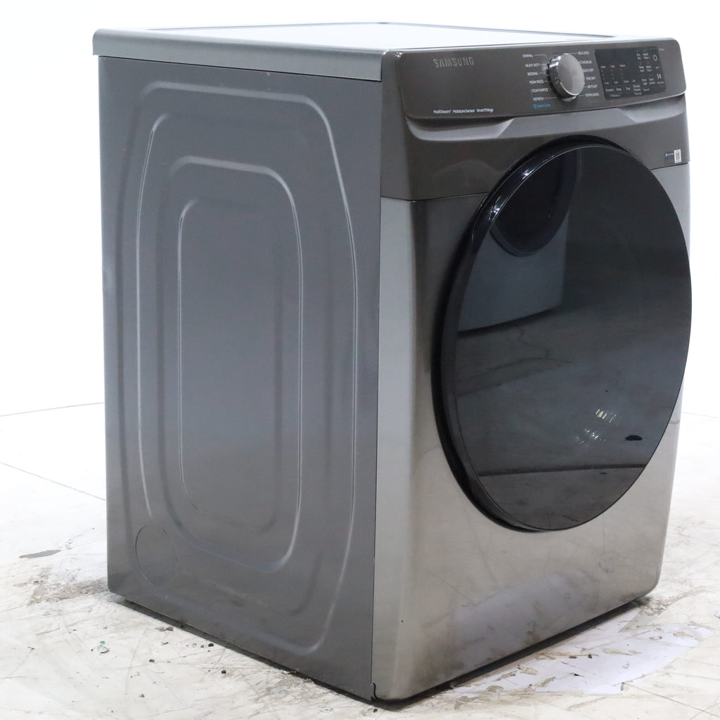 Pictures of Platinum Samsung 7.5 cu. ft. Front Load Electric Dryer with Steam- Scratch & Dent - Minor - Neu Appliance Outlet - Discount Appliance Outlet in Austin, Tx
