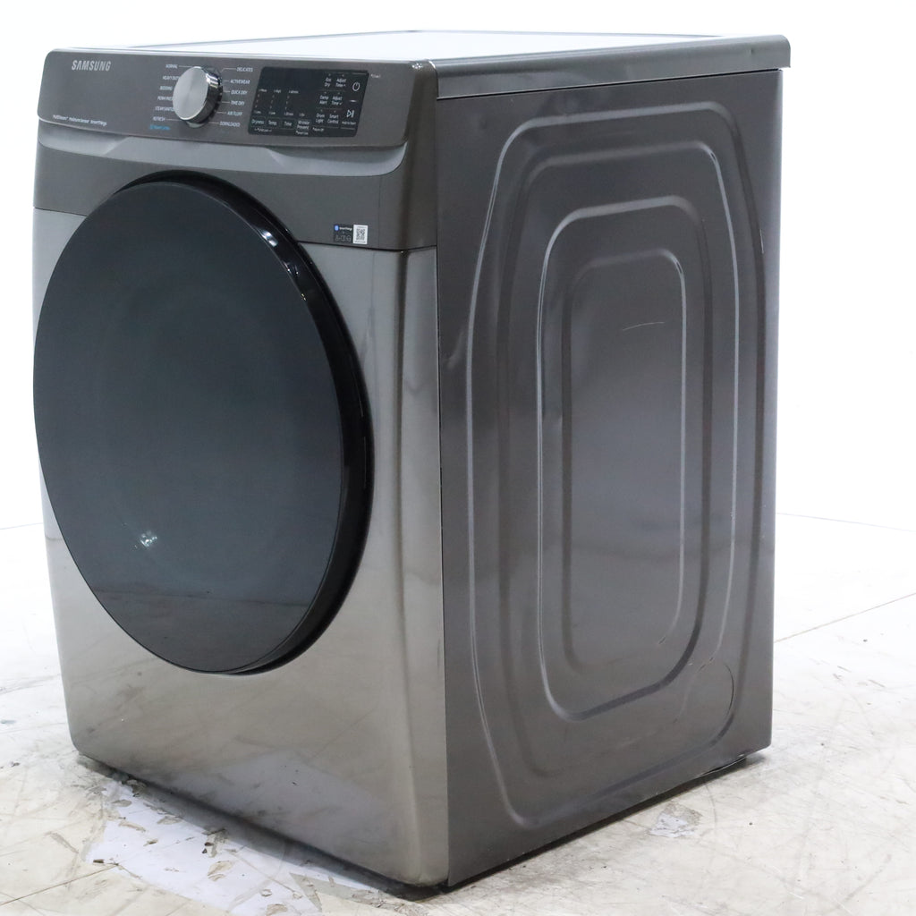 Pictures of Platinum Samsung 7.5 cu. ft. Front Load Electric Dryer with Steam- Scratch & Dent - Minor - Neu Appliance Outlet - Discount Appliance Outlet in Austin, Tx