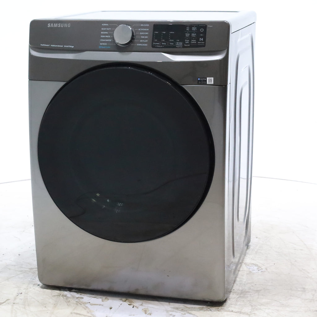 Pictures of Platinum Samsung 7.5 cu. ft. Front Load Electric Dryer with Steam- Scratch & Dent - Minor - Neu Appliance Outlet - Discount Appliance Outlet in Austin, Tx