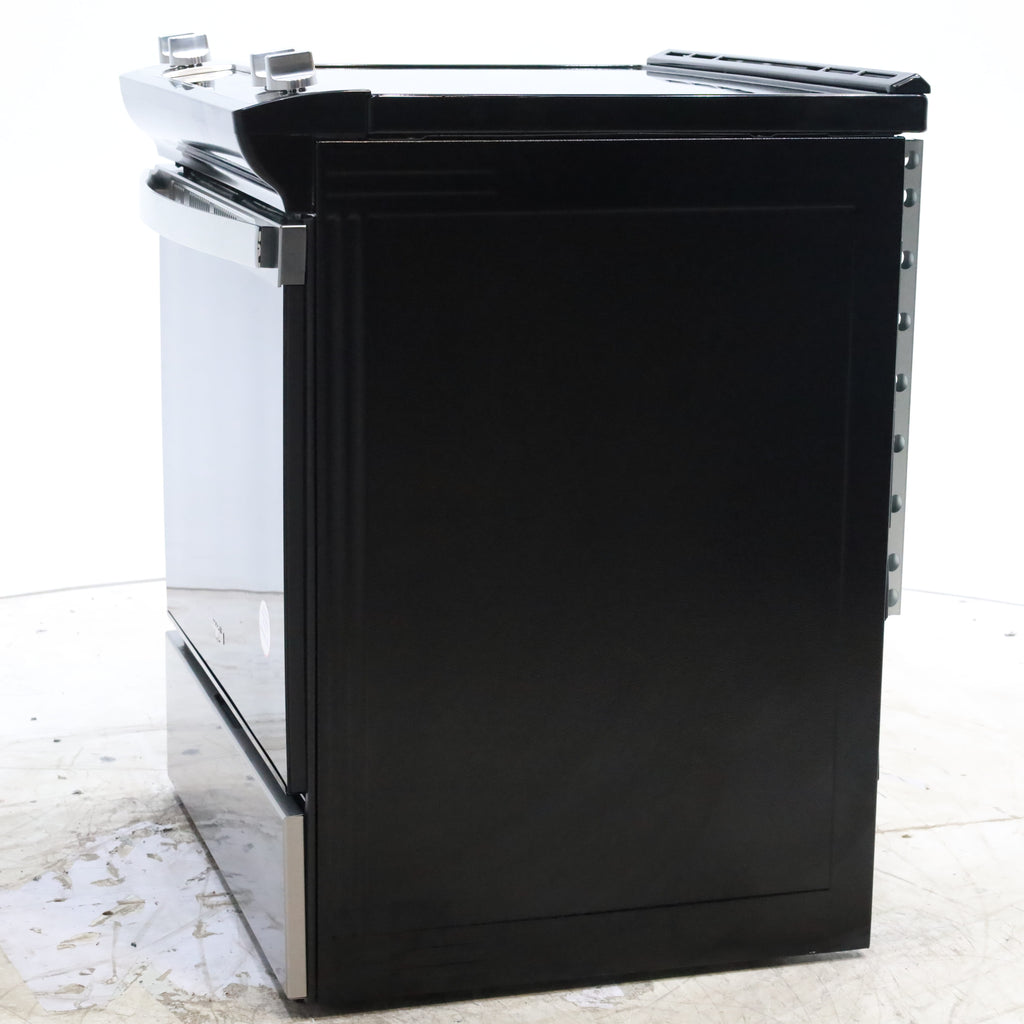 Pictures of Fingerprint Resistant Stainless Steel Whirlpool 30" Glass Top 4 Burners 4.8-cu ft Self-Cleaning Slide-in Electric Range  - Scratch & Dent - Minor - Neu Appliance Outlet - Discount Appliance Outlet in Austin, Tx