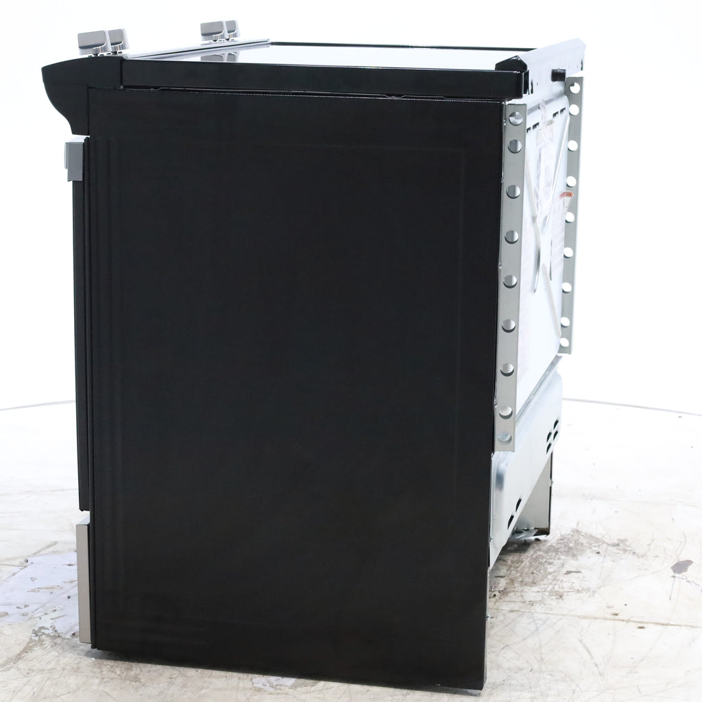 Pictures of Fingerprint Resistant Stainless Steel Whirlpool 30" Glass Top 4 Burners 4.8-cu ft Self-Cleaning Slide-in Electric Range  - Scratch & Dent - Minor - Neu Appliance Outlet - Discount Appliance Outlet in Austin, Tx