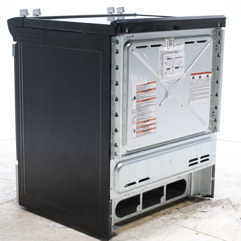 Pictures of Fingerprint Resistant Stainless Steel Whirlpool 30" Glass Top 4 Burners 4.8-cu ft Self-Cleaning Slide-in Electric Range  - Scratch & Dent - Minor - Neu Appliance Outlet - Discount Appliance Outlet in Austin, Tx