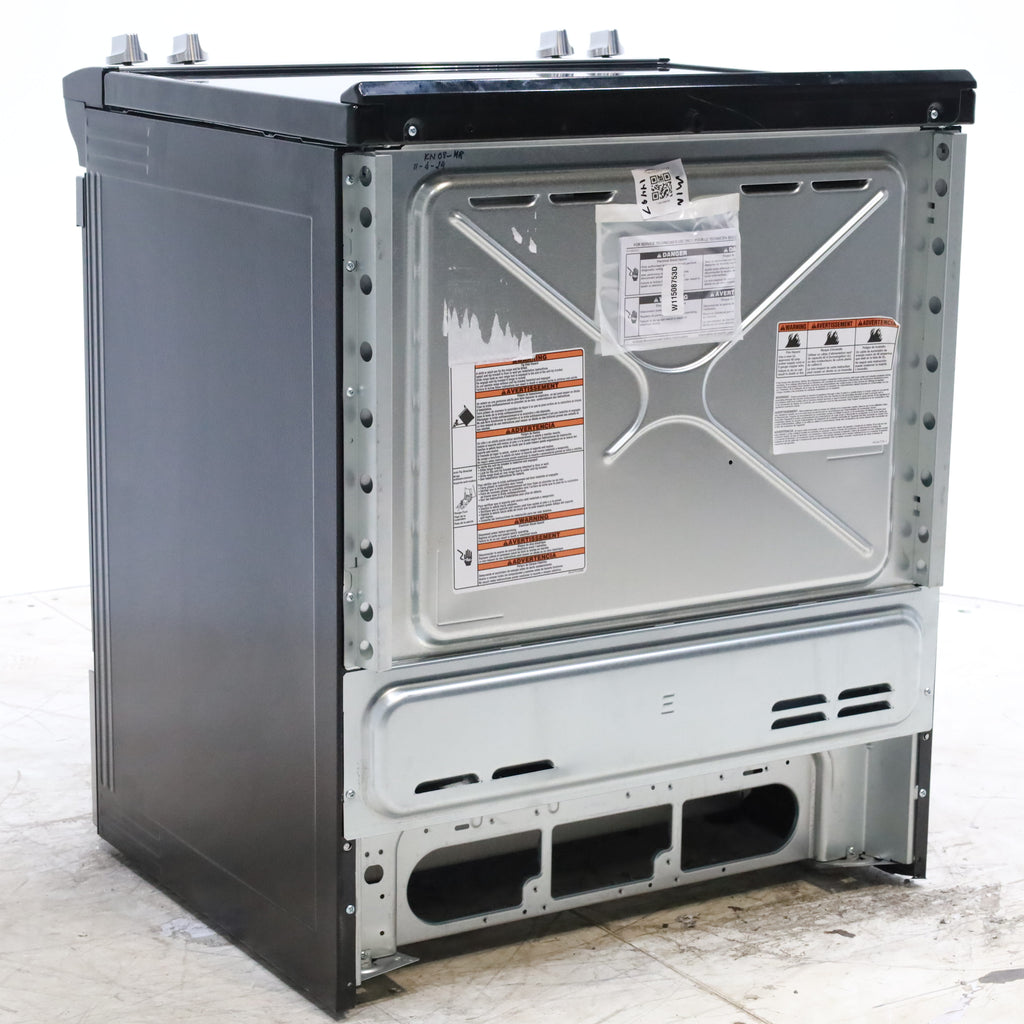 Pictures of Fingerprint Resistant Stainless Steel Whirlpool 30" Glass Top 4 Burners 4.8-cu ft Self-Cleaning Slide-in Electric Range  - Scratch & Dent - Minor - Neu Appliance Outlet - Discount Appliance Outlet in Austin, Tx