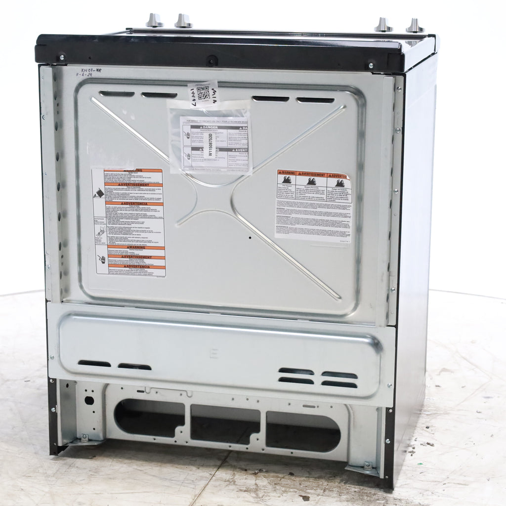 Pictures of Fingerprint Resistant Stainless Steel Whirlpool 30" Glass Top 4 Burners 4.8-cu ft Self-Cleaning Slide-in Electric Range  - Scratch & Dent - Minor - Neu Appliance Outlet - Discount Appliance Outlet in Austin, Tx