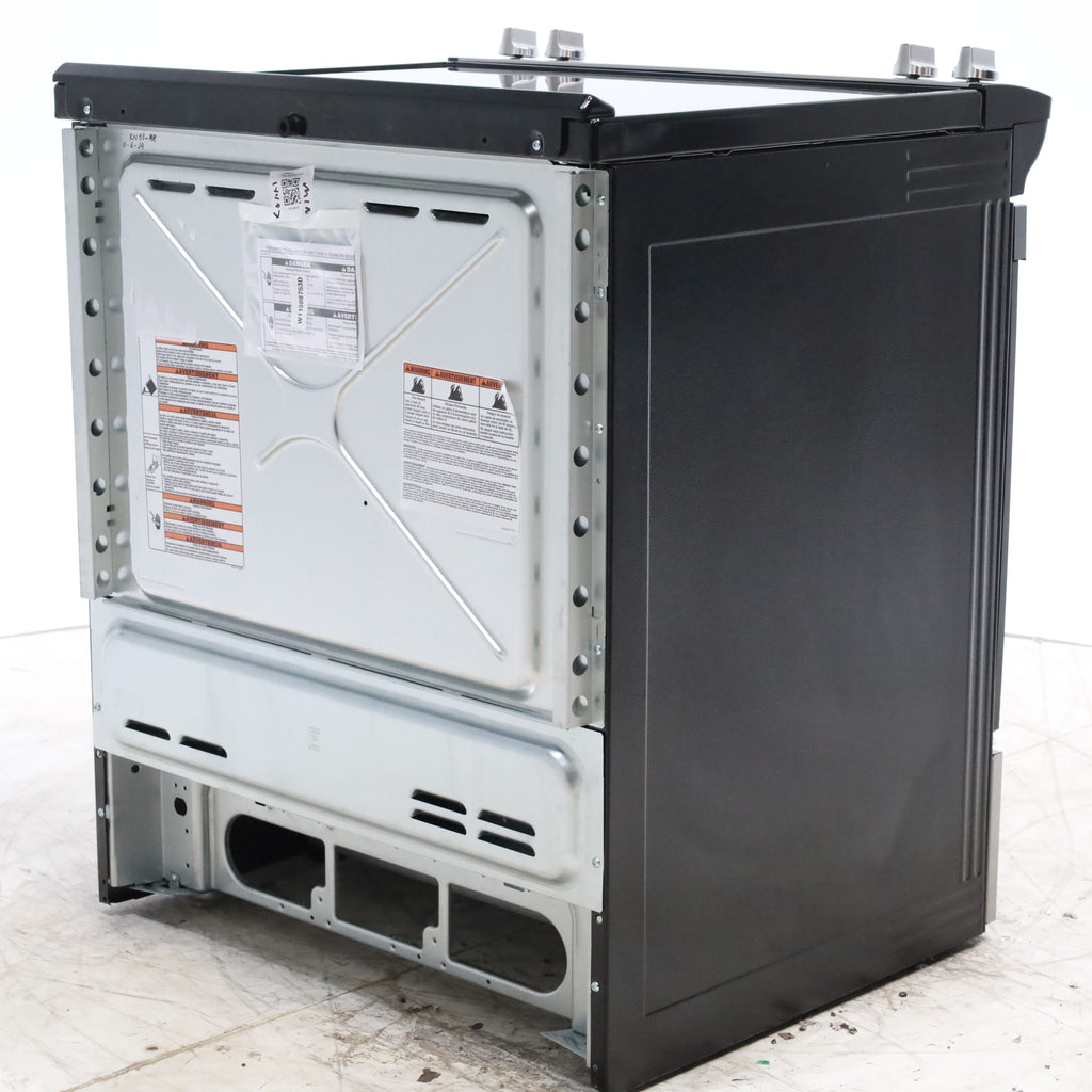 Pictures of Fingerprint Resistant Stainless Steel Whirlpool 30" Glass Top 4 Burners 4.8-cu ft Self-Cleaning Slide-in Electric Range  - Scratch & Dent - Minor - Neu Appliance Outlet - Discount Appliance Outlet in Austin, Tx