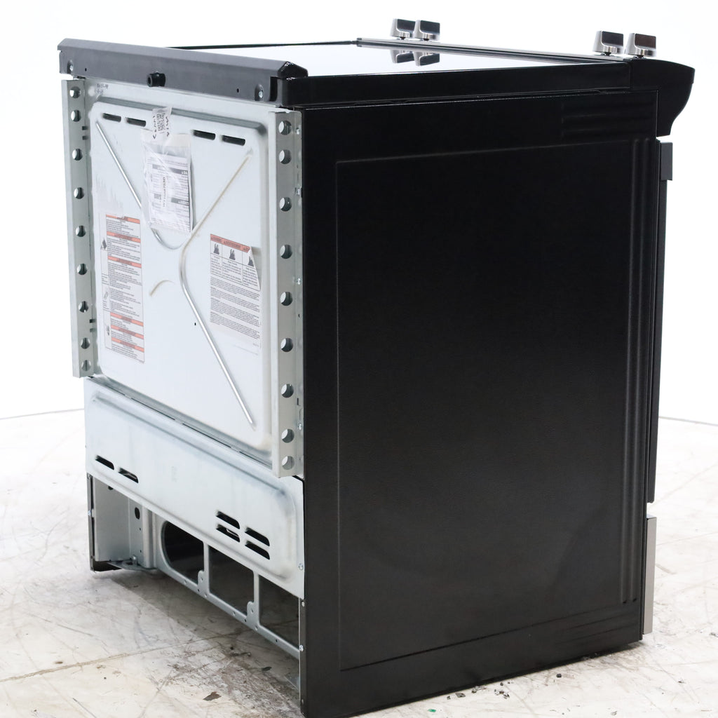 Pictures of Fingerprint Resistant Stainless Steel Whirlpool 30" Glass Top 4 Burners 4.8-cu ft Self-Cleaning Slide-in Electric Range  - Scratch & Dent - Minor - Neu Appliance Outlet - Discount Appliance Outlet in Austin, Tx