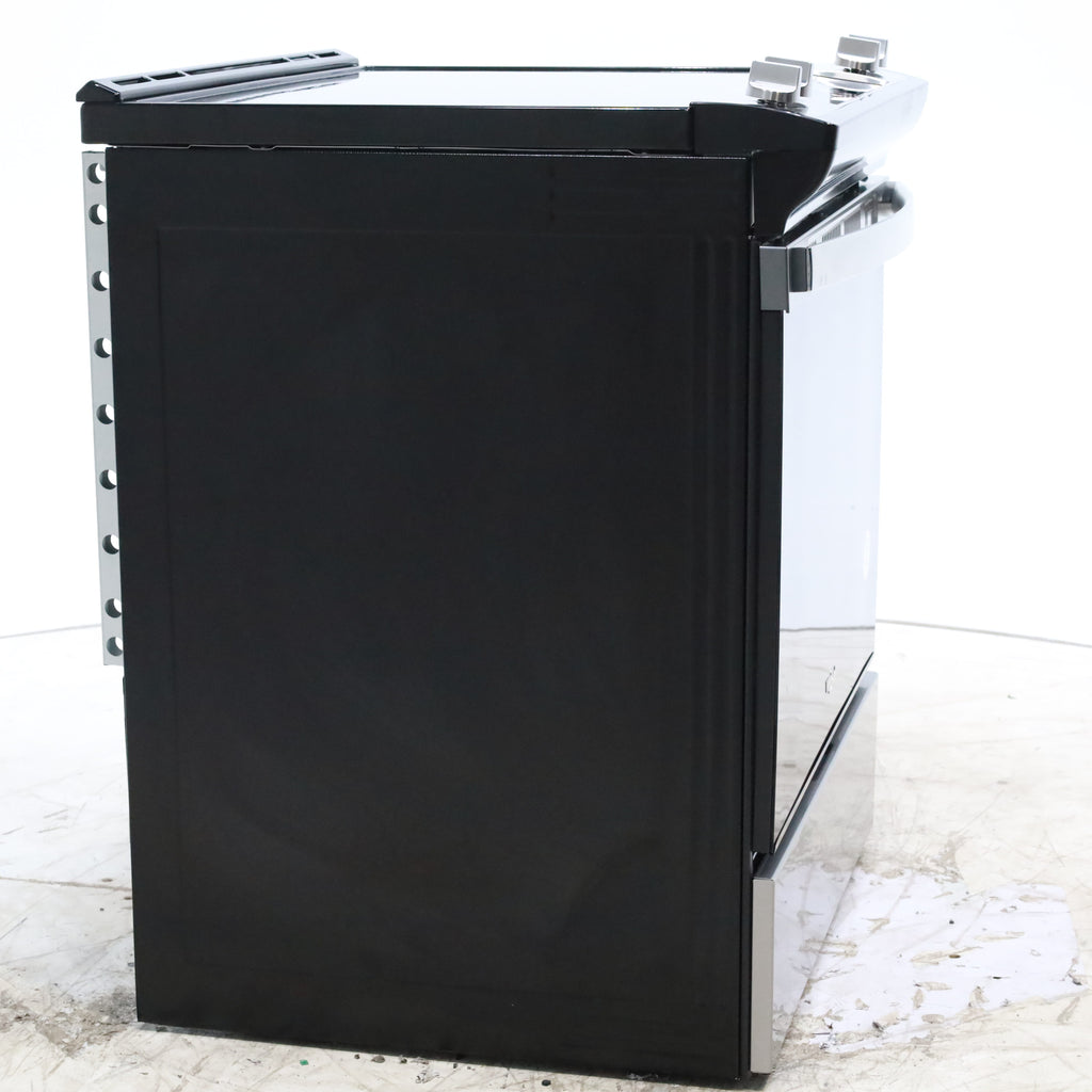 Pictures of Fingerprint Resistant Stainless Steel Whirlpool 30" Glass Top 4 Burners 4.8-cu ft Self-Cleaning Slide-in Electric Range  - Scratch & Dent - Minor - Neu Appliance Outlet - Discount Appliance Outlet in Austin, Tx