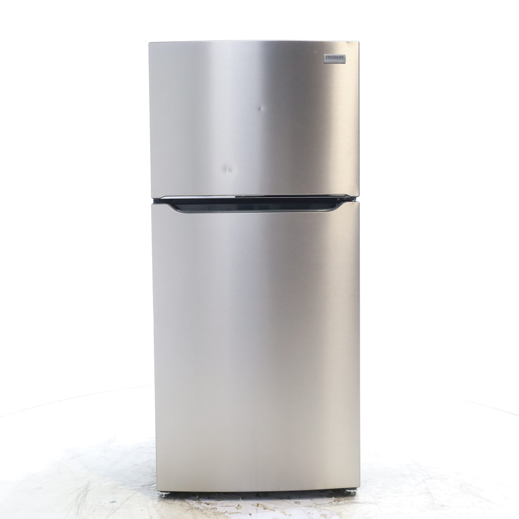 Pictures of 30"  Wide Stainless Steel Frigidaire 18.3 cu. ft. Top Freezer Refrigerator with EvenTemp Cooling System - Scratch & Dent - Moderate - Neu Appliance Outlet - Discount Appliance Outlet in Austin, Tx