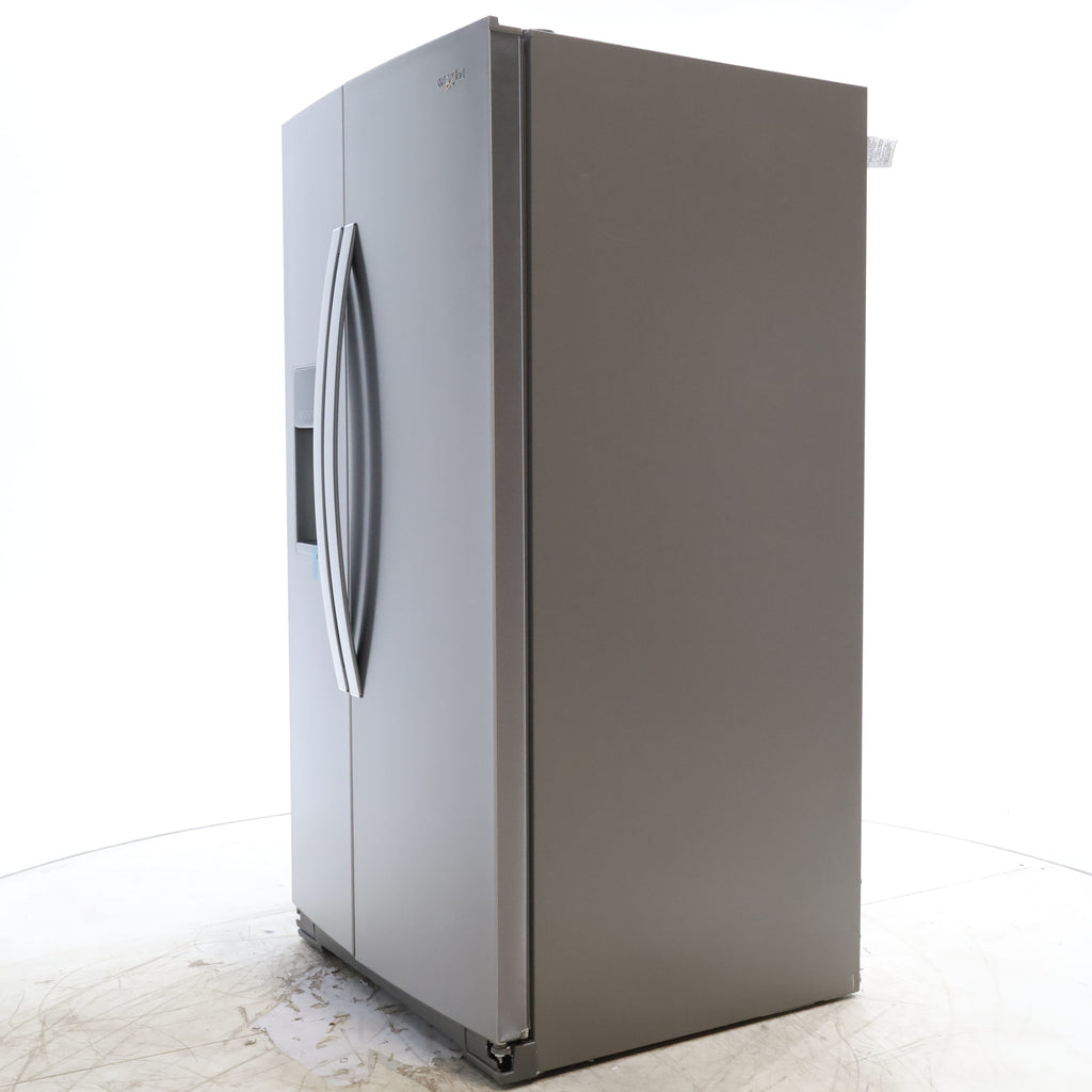 Pictures of Fingerprint-Resistant Stainless Steel Whirlpool 28.49 cu. ft. Side by Side Refrigerator with In Door Ice and Water Dispenser - Scratch & Dent - Minor - Neu Appliance Outlet - Discount Appliance Outlet in Austin, Tx