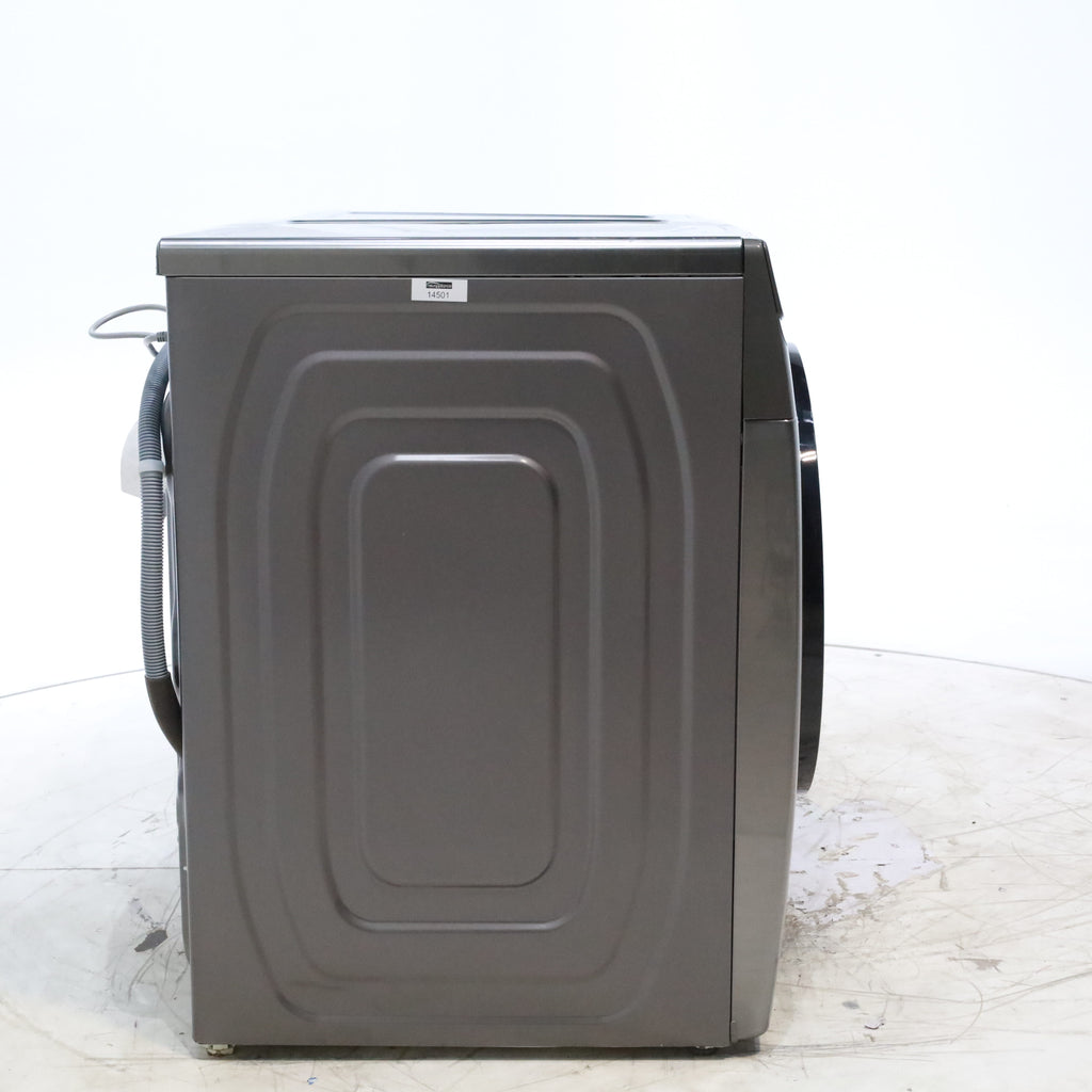 Platinum ENERGY STAR Samsung 4.5 cu. ft. Front Load Washer with WiFi Connectivity and Platinum Samsung 7.5 cu. ft. Front Load Electric Dryer with Steam - Scratch and Dent - Minor