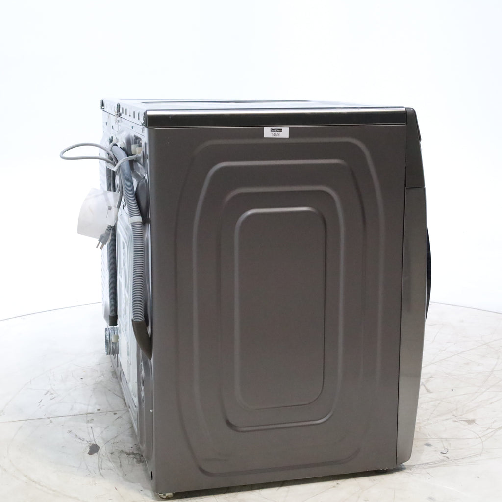 Platinum ENERGY STAR Samsung 4.5 cu. ft. Front Load Washer with WiFi Connectivity and Platinum Samsung 7.5 cu. ft. Front Load Electric Dryer with Steam - Scratch and Dent - Minor