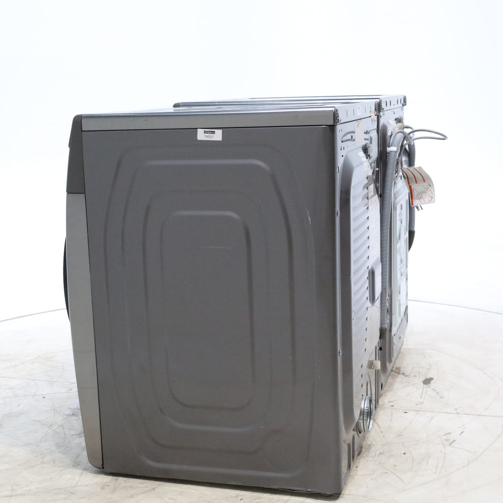 Platinum ENERGY STAR Samsung 4.5 cu. ft. Front Load Washer with WiFi Connectivity and Platinum Samsung 7.5 cu. ft. Front Load Electric Dryer with Steam - Scratch and Dent - Minor