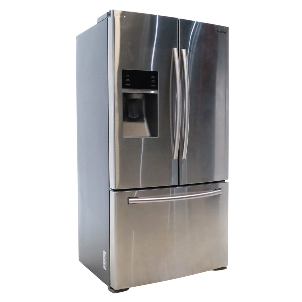 Pictures of Counter Depth Stainless Steel ENERGY STAR Samsung 22.5 cu. ft. 3 Door French Door Refrigerator with Dual Ice Maker - Certified Refurbished - Neu Appliance Outlet - Discount Appliance Outlet in Austin, Tx