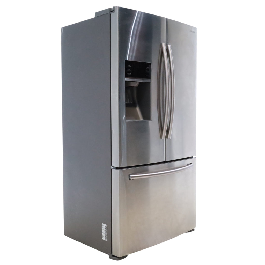 Pictures of Counter Depth Stainless Steel ENERGY STAR Samsung 22.5 cu. ft. 3 Door French Door Refrigerator with Dual Ice Maker - Certified Refurbished - Neu Appliance Outlet - Discount Appliance Outlet in Austin, Tx