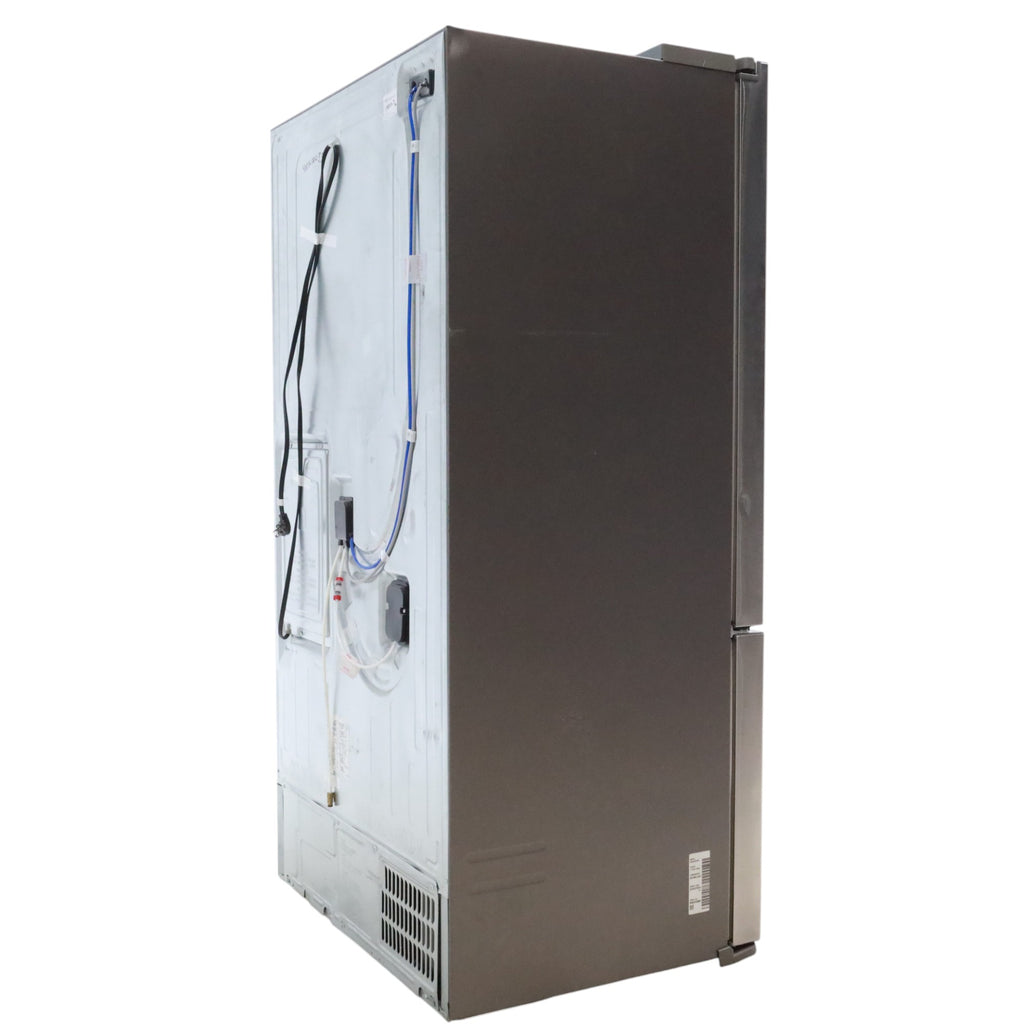 Counter Depth Stainless Steel ENERGY STAR Samsung 22.5 cu. ft. 3 Door French Door Refrigerator with Dual Ice Maker  - Certified Refurbished