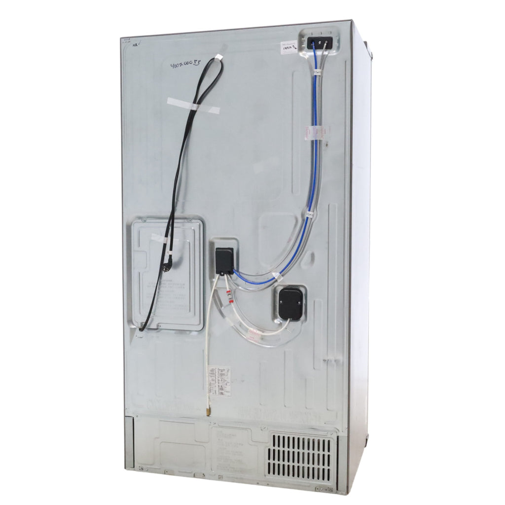 Counter Depth Stainless Steel ENERGY STAR Samsung 22.5 cu. ft. 3 Door French Door Refrigerator with Dual Ice Maker  - Certified Refurbished