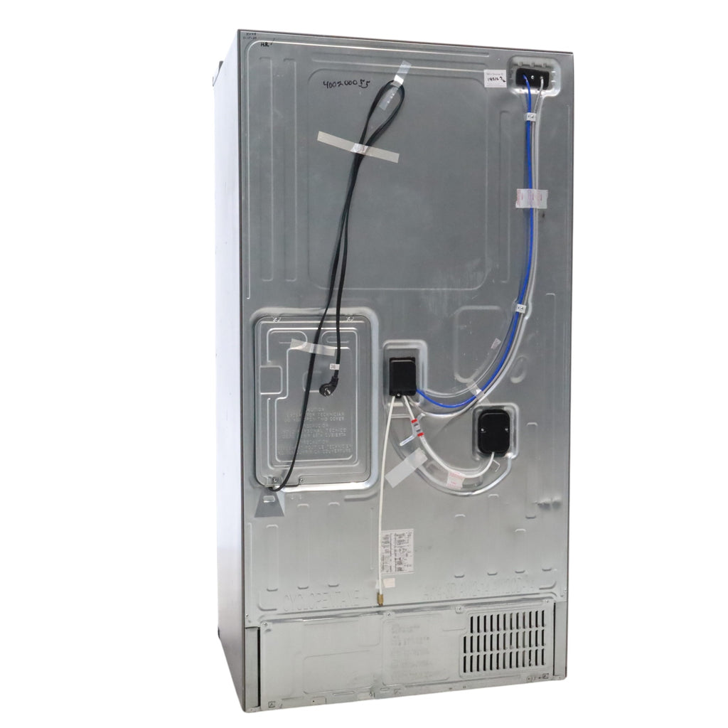 Counter Depth Stainless Steel ENERGY STAR Samsung 22.5 cu. ft. 3 Door French Door Refrigerator with Dual Ice Maker  - Certified Refurbished