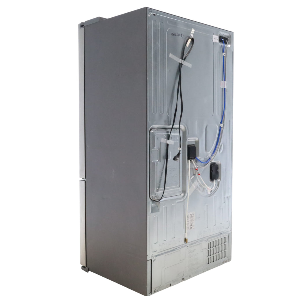 Counter Depth Stainless Steel ENERGY STAR Samsung 22.5 cu. ft. 3 Door French Door Refrigerator with Dual Ice Maker  - Certified Refurbished