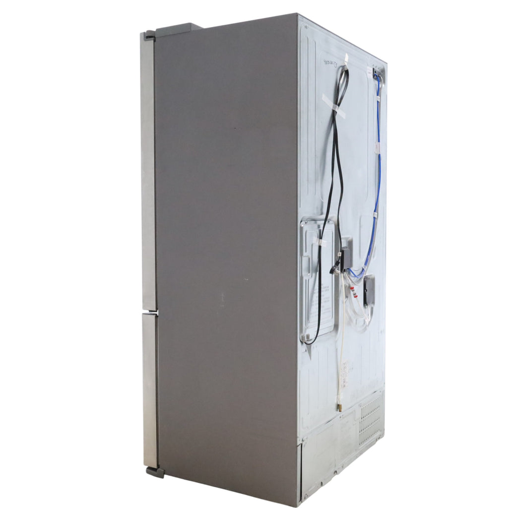 Counter Depth Stainless Steel ENERGY STAR Samsung 22.5 cu. ft. 3 Door French Door Refrigerator with Dual Ice Maker  - Certified Refurbished