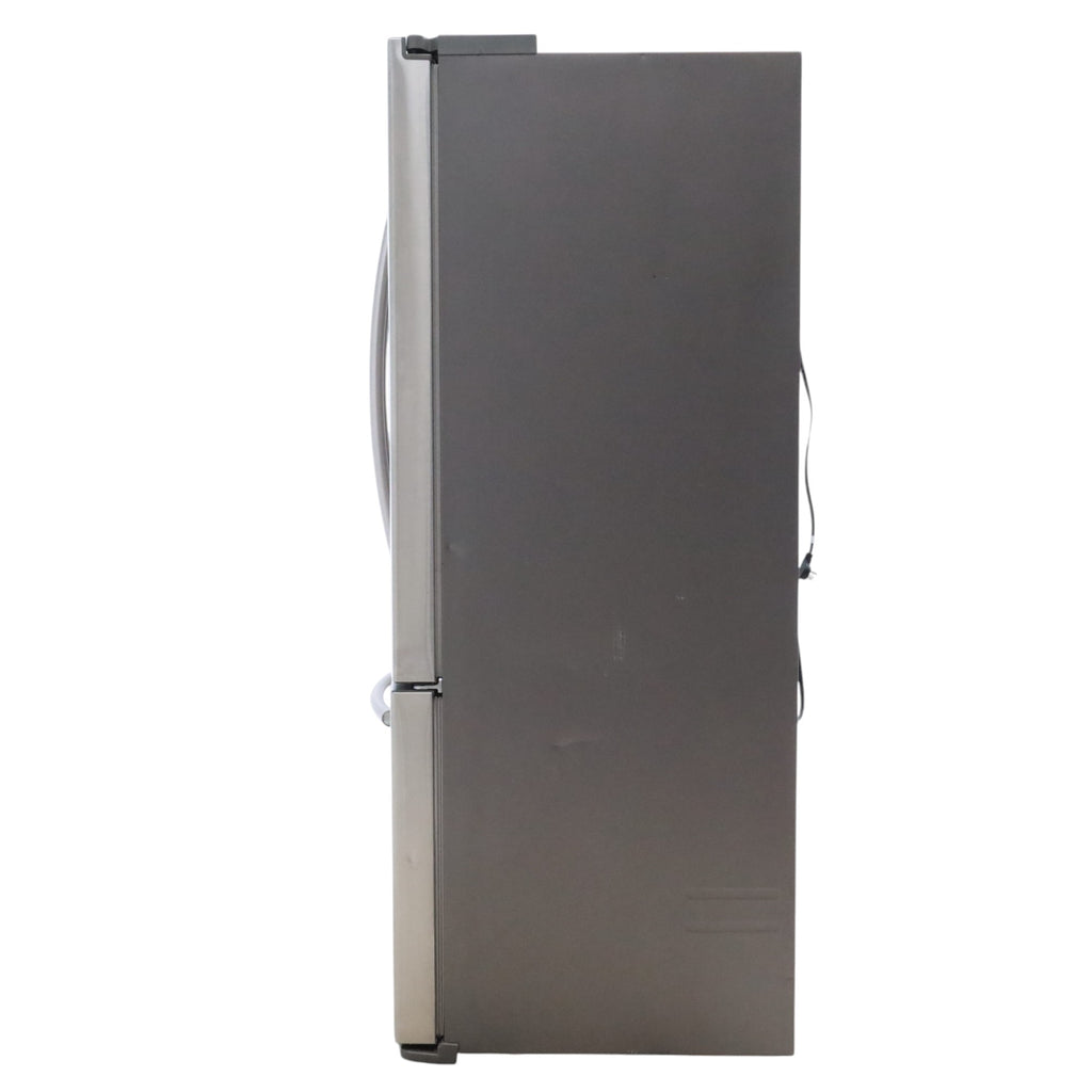 Counter Depth Stainless Steel ENERGY STAR Samsung 22.5 cu. ft. 3 Door French Door Refrigerator with Dual Ice Maker  - Certified Refurbished