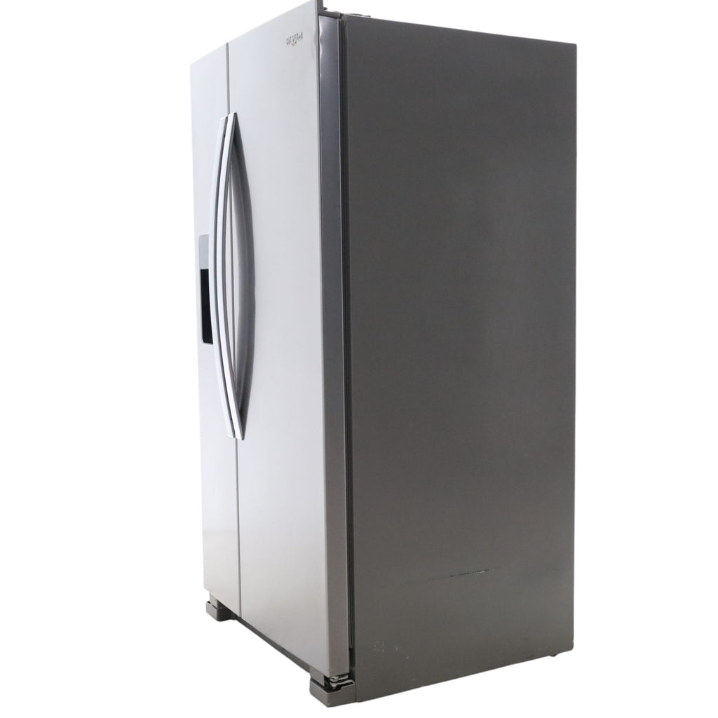 33 in. Wide Fingerprint-Resistant Stainless Steel Whirlpool 21.4 cu. ft. Side by Side Refrigerator with In Door Ice and Water Dispenser - Certified Refurbished