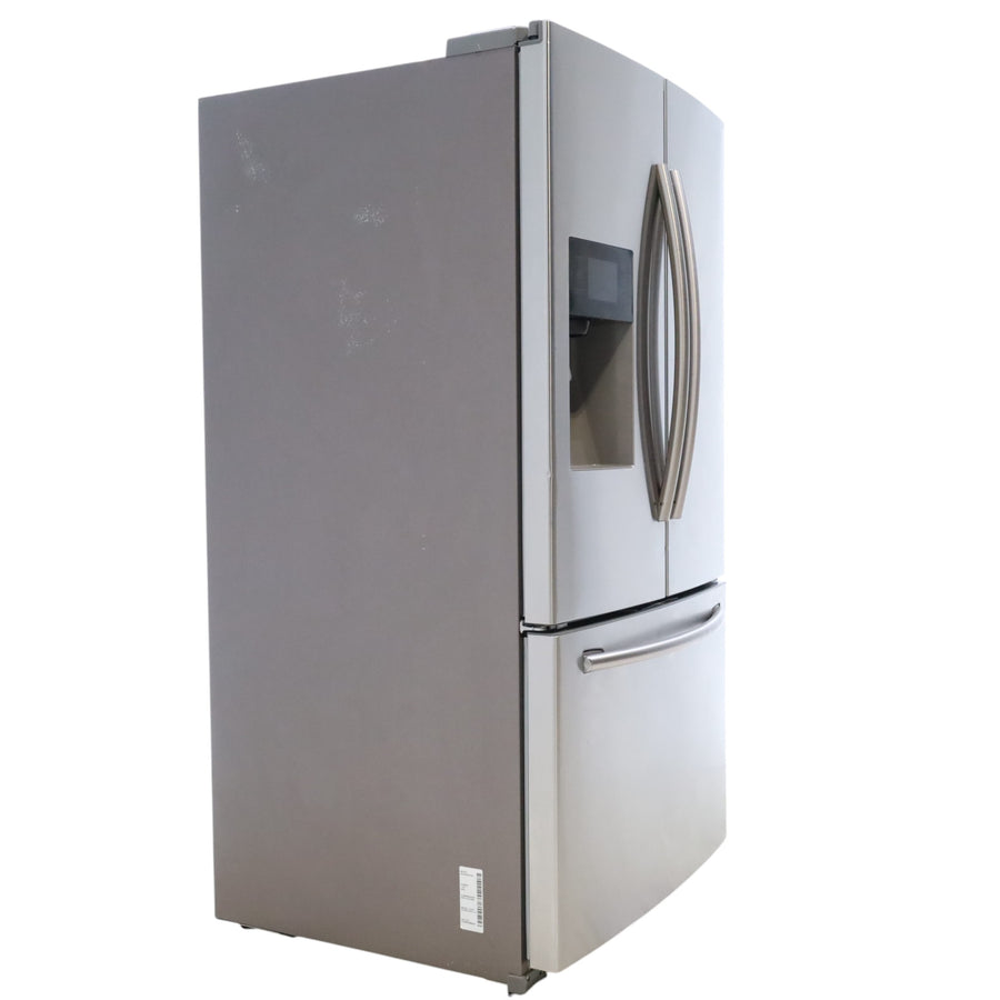 Stainless Steel ENERGY STAR Samsung 24.6 cu. ft. 3 Door French Door Refrigerator with External Water and Ice Dispenser - Certified Refurbished